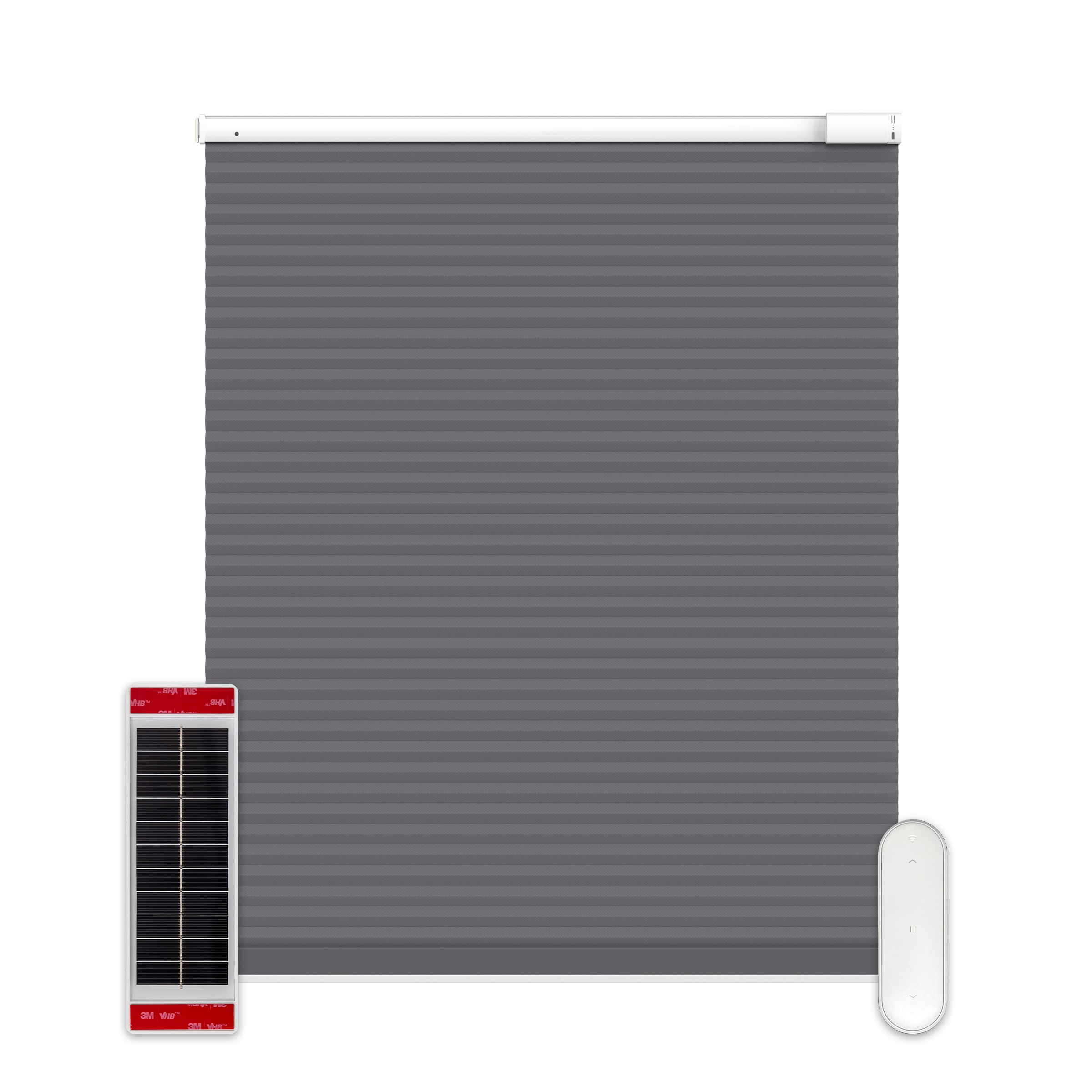 YOSHADE 46-Inches x 72-Inches Gray Blackout Cordless Motorized Cellular shade