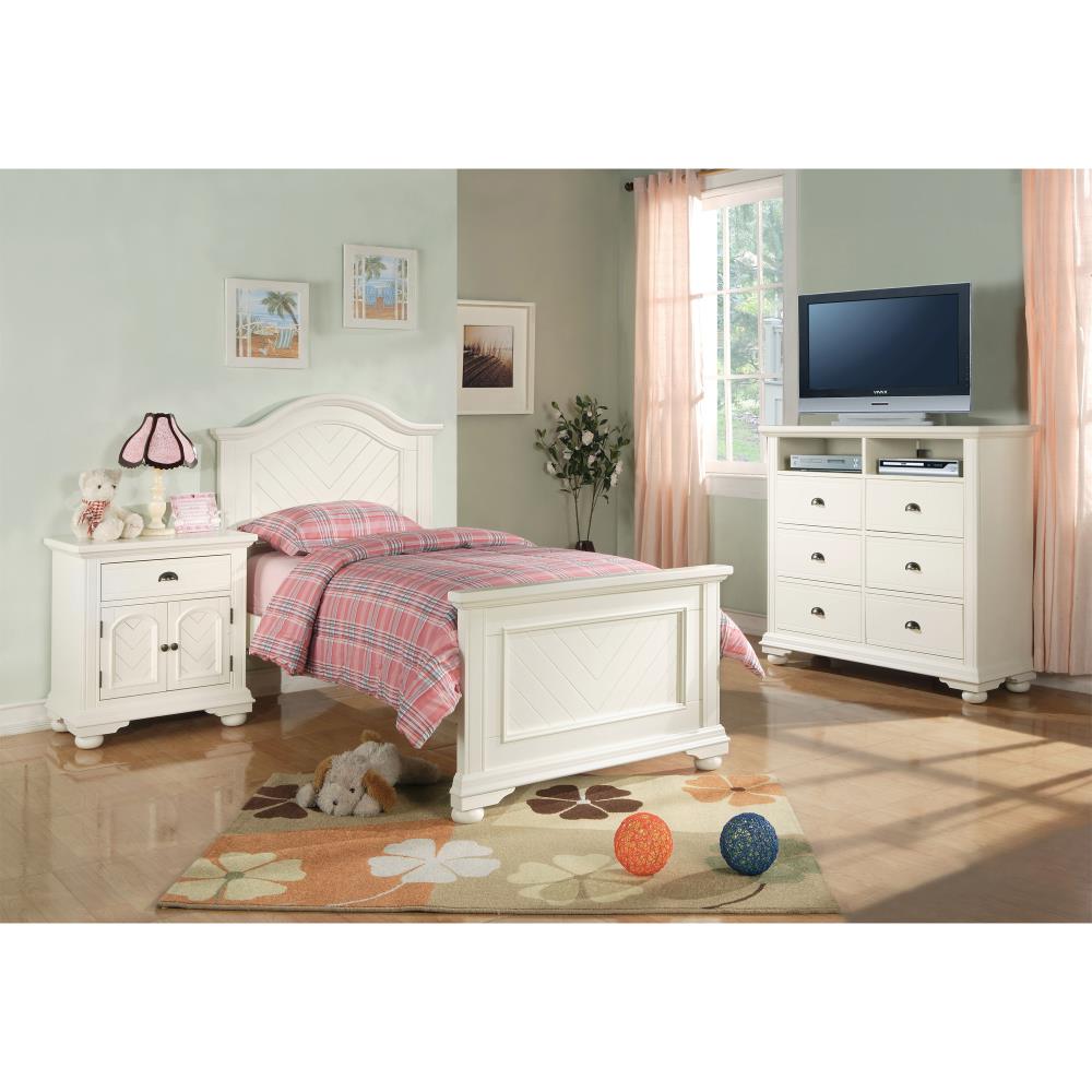 Picket House Furnishings Addison White Twin Panel Bedroom Set with Bed ...