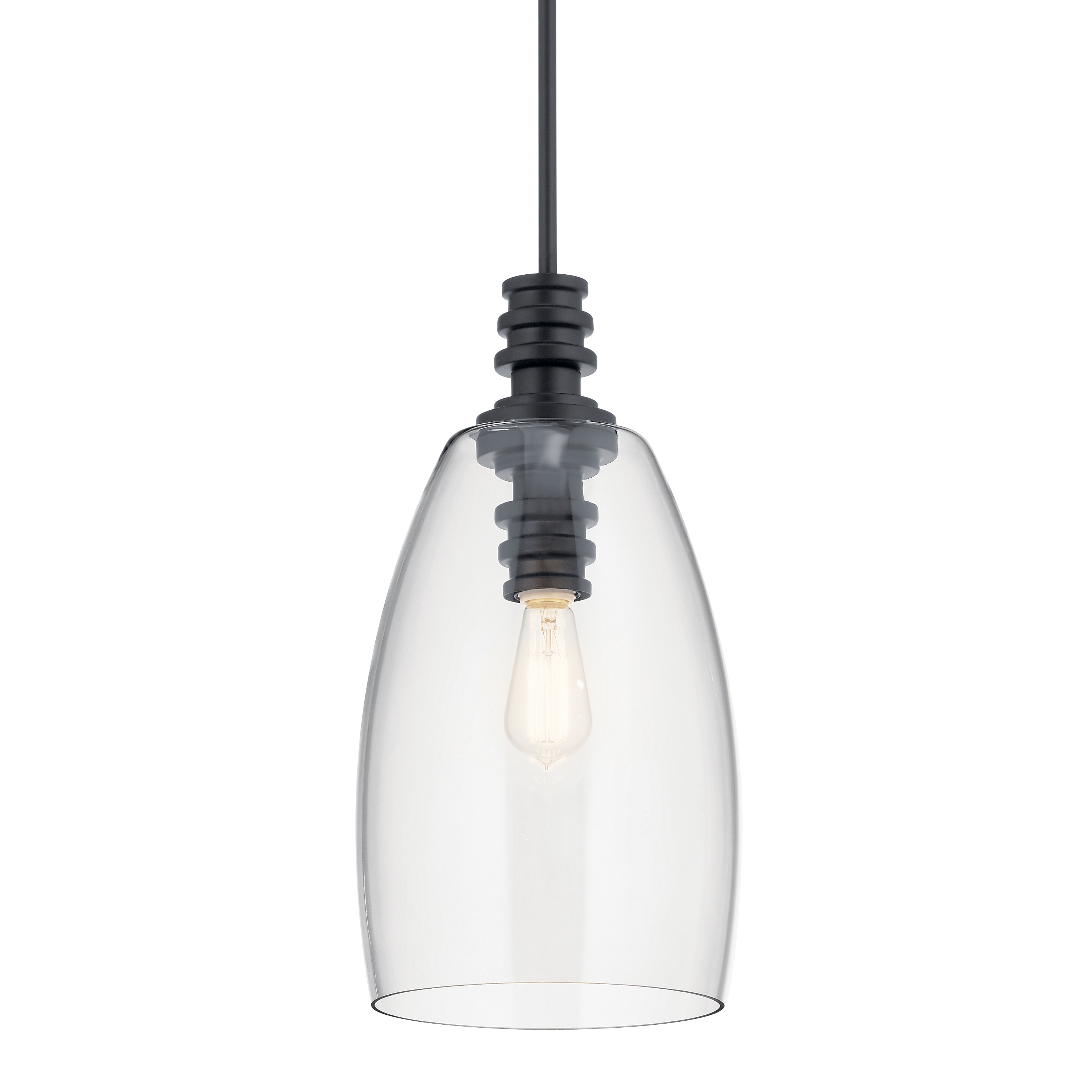 Lakum Pewter 10" Modern Glass Dome Pendant Light