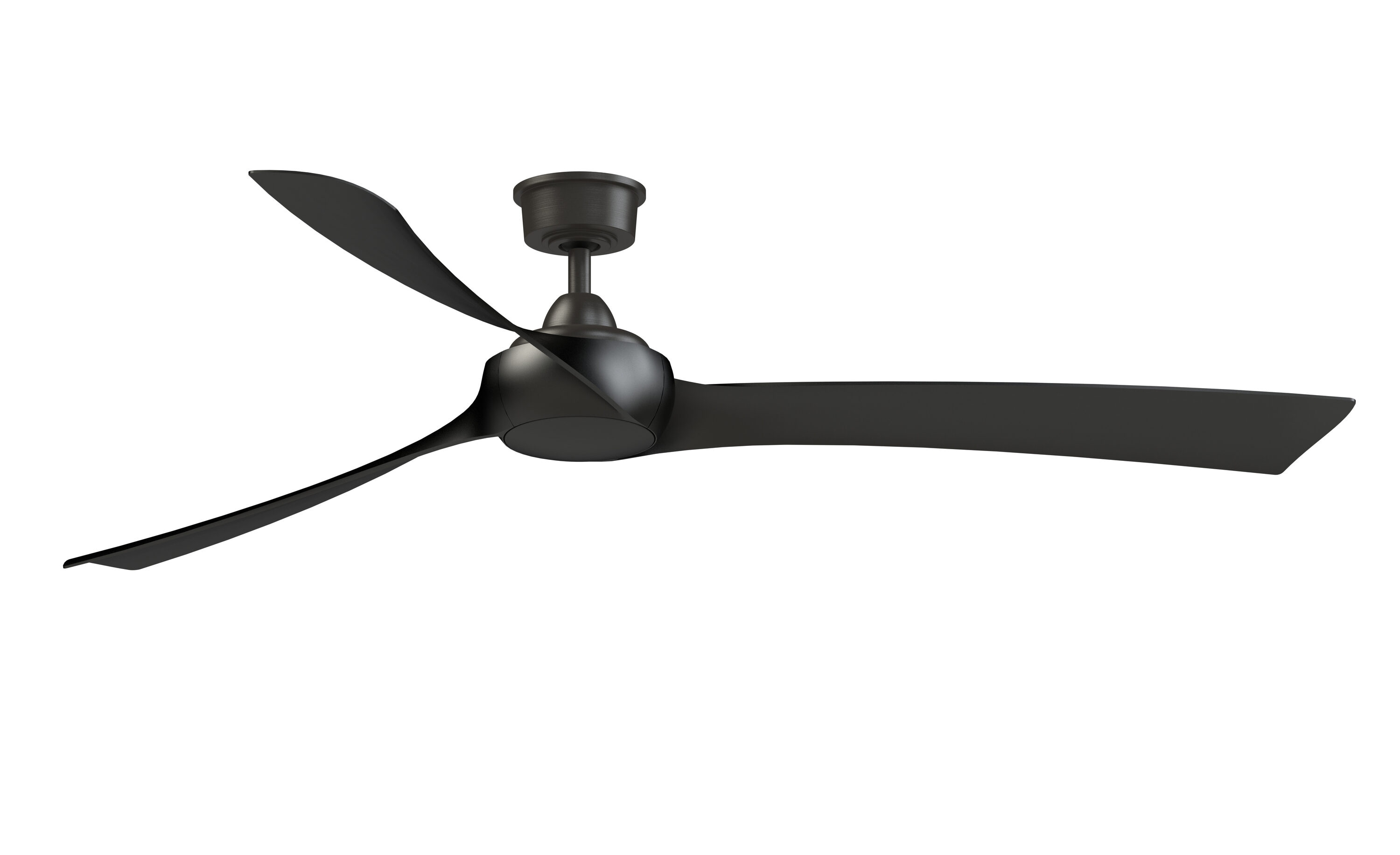 Wrap Custom 72-in Dark Bronze Indoor/Outdoor Smart Ceiling Fan with Remote (3-Blade) | - Fanimation FPD8531DZ-72BL