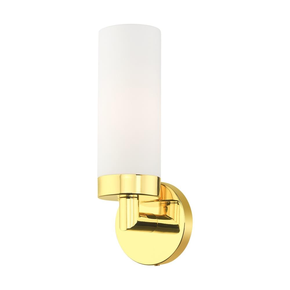 Livex Lighting Aero 425 In W 1 Light Polished Brass Moderncontemporary Wall Sconce At 