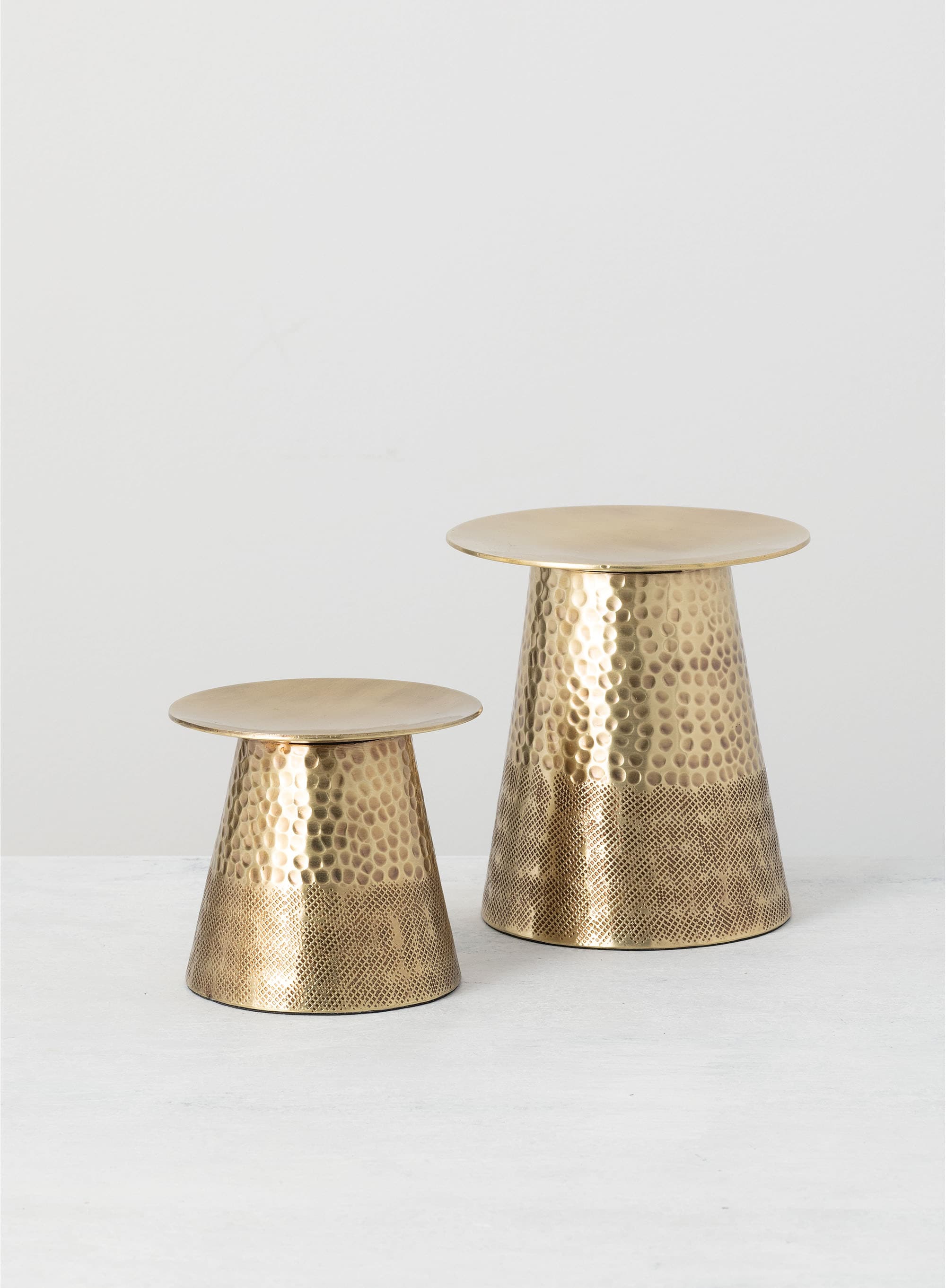 Sullivans MET1504 2 Candle Aluminum Pillar Candle Holder