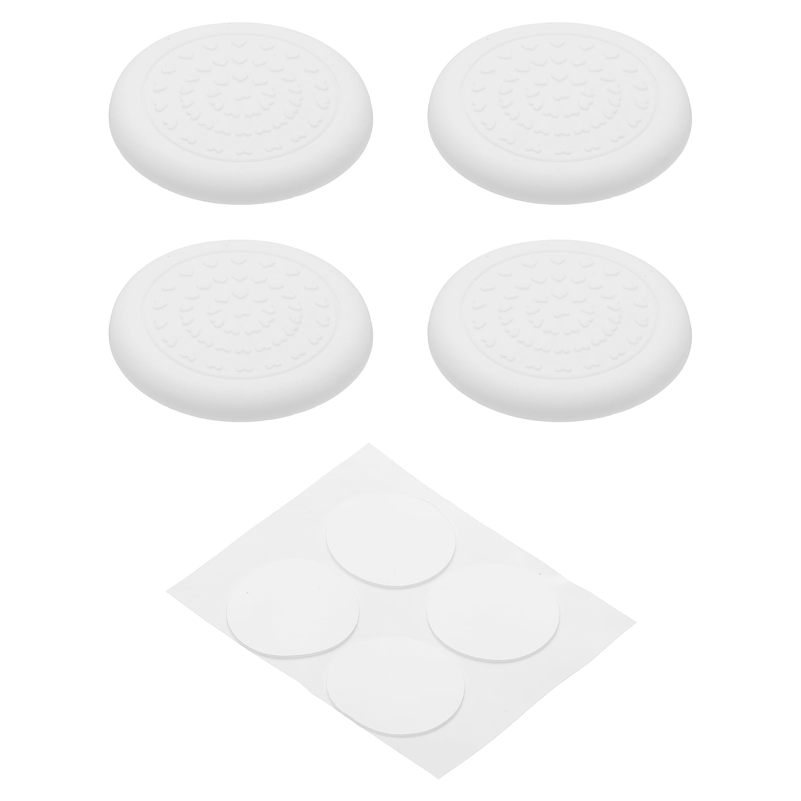 PATIKIL 2 Inch Non Slip Furniture Pads 4pcs Round Rubber Furniture Caster Cups Anti-Slide Floor Protector for Chair Hardwood Floor Bed Cabinet Sofa Table White