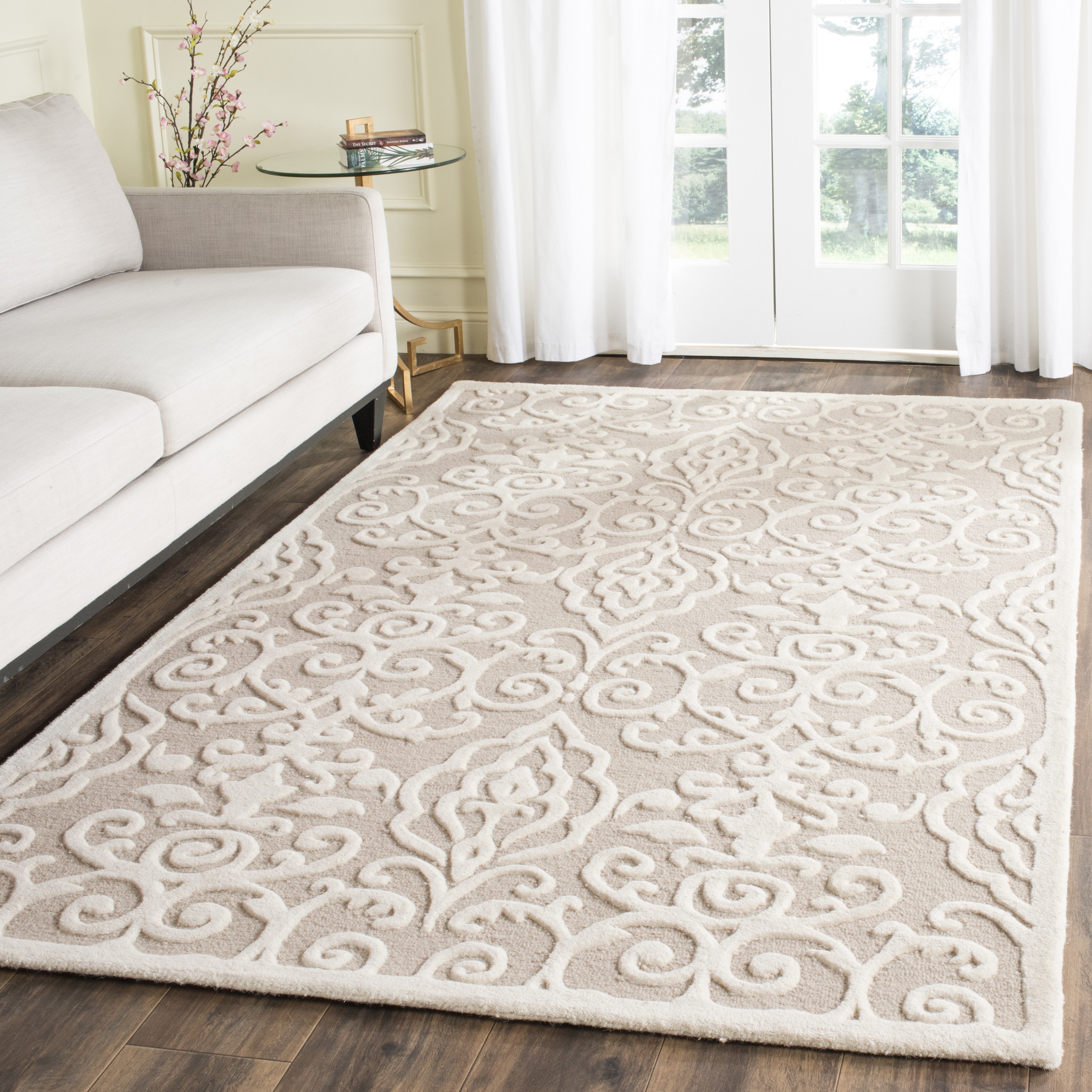 Martha Stewart MSR4324B-4 Marais 4 x 6 (ft) Tufted Wool Fledgling Rectangular Indoor Abstract Farmhouse/Cottage Area rug