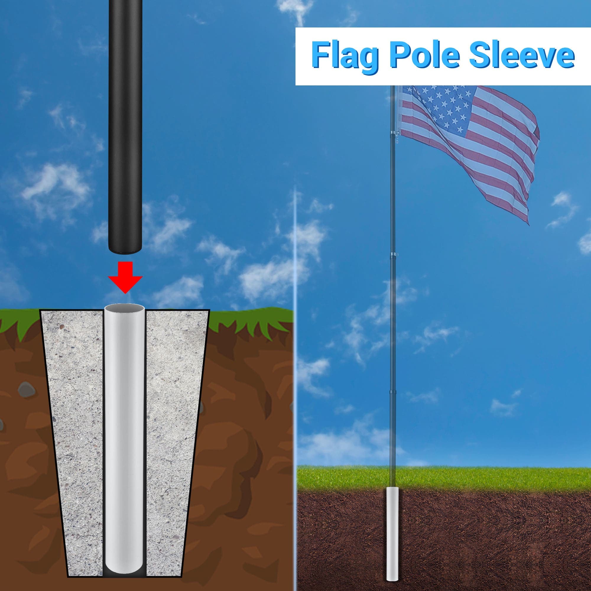 Yescom 22FLP016-30-SLEEV-LO Flag-Poles - View #4