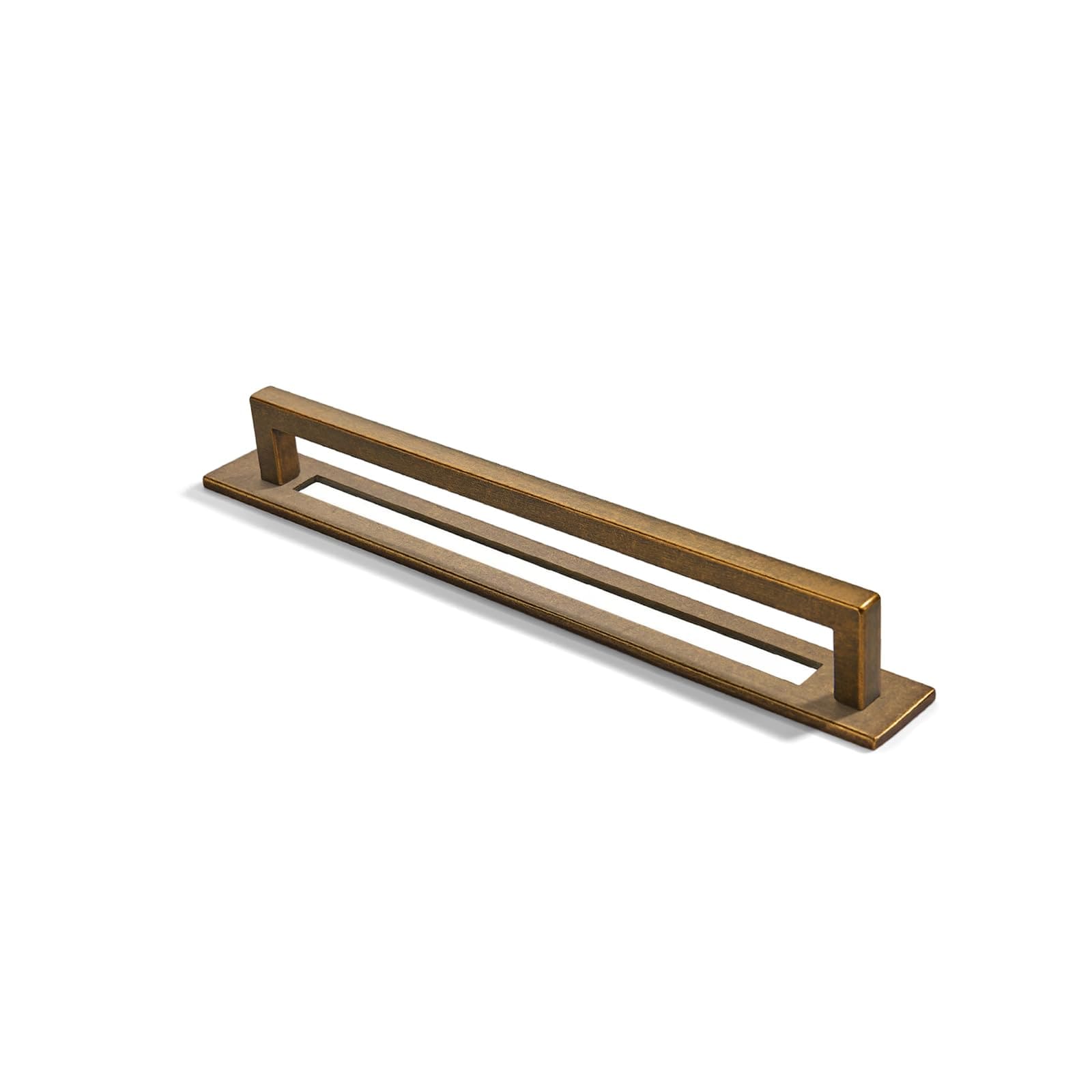 Aoibox  5 Pack 8 Inch Antique Brass Cabinet Pulls with Backplates Heavy Duty Drawer Handles