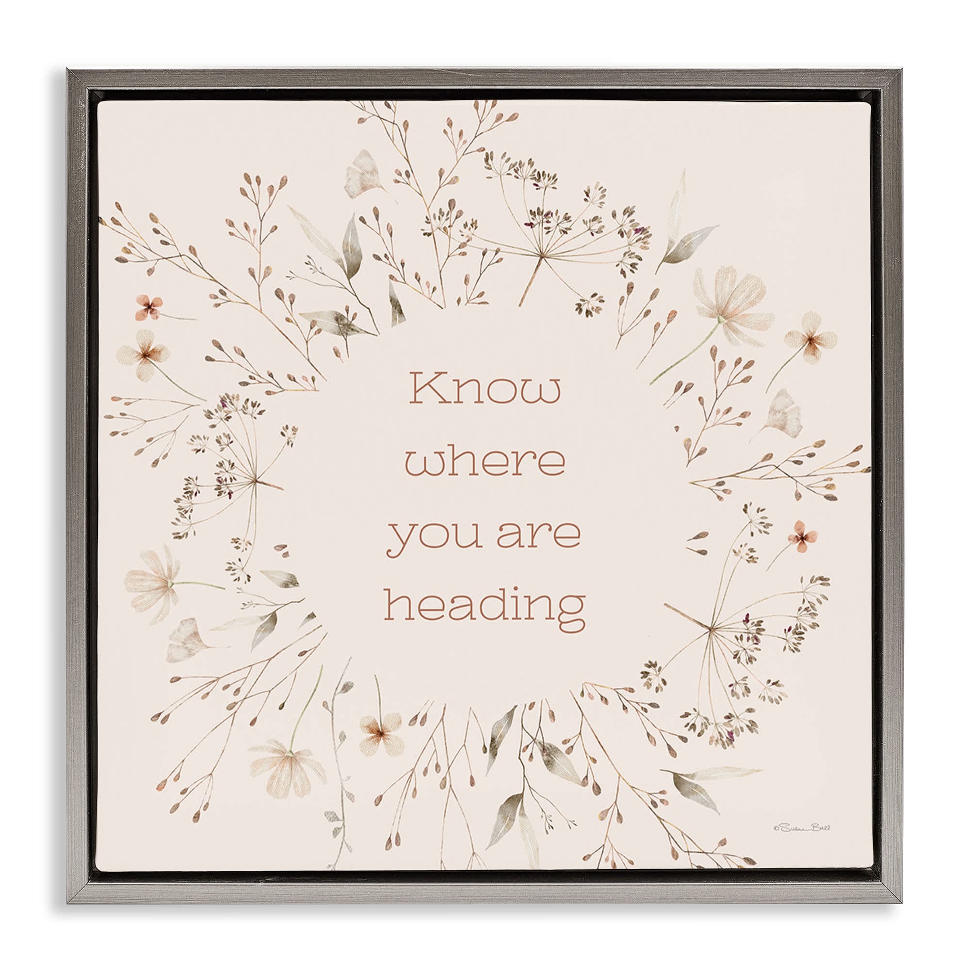 Stupell Industries BS-653-FFL-24X24 Know Where You Are Heading Floating Frame design by Susan Ball