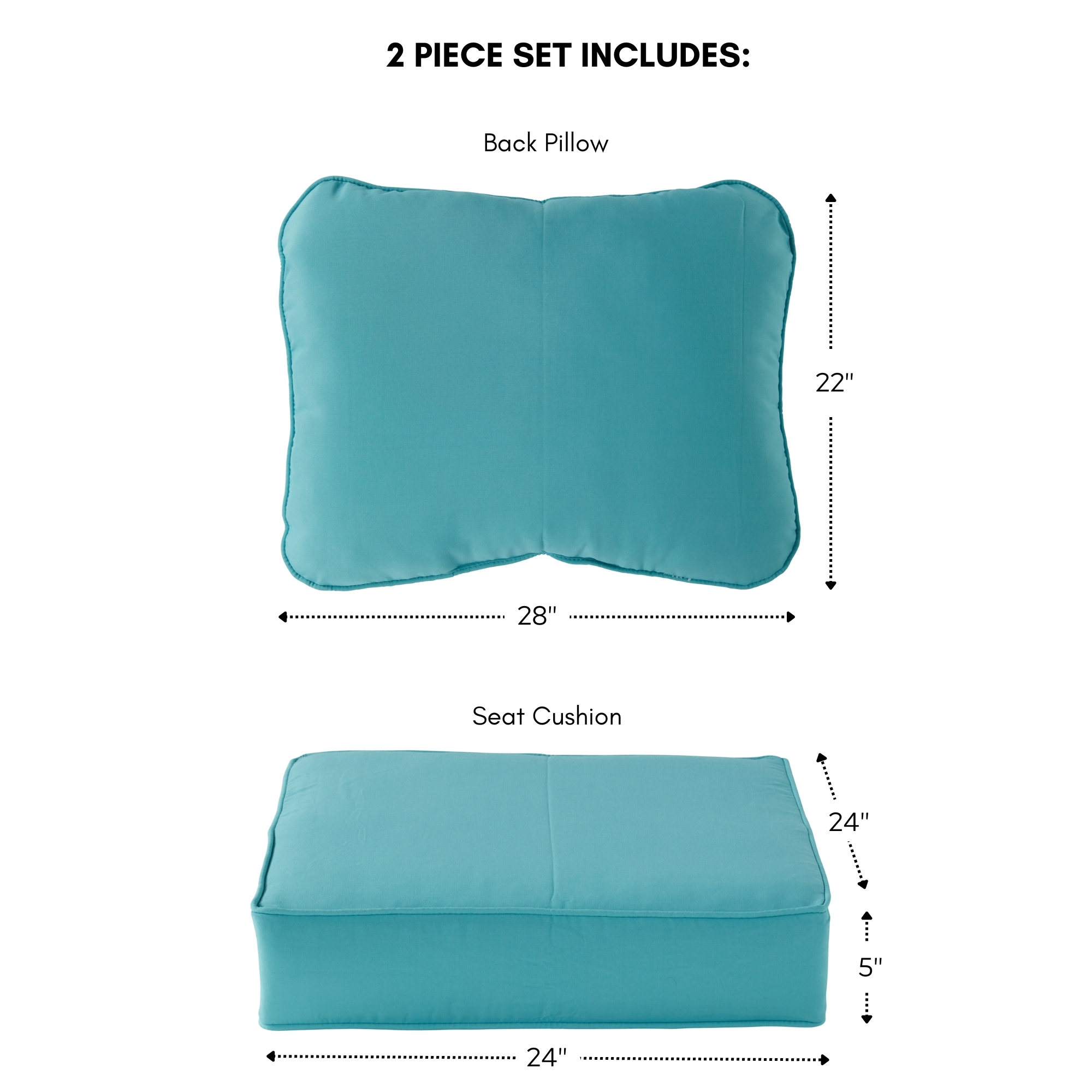 Greendale Home Fashions OC7820-TEAL Patio-Furniture-Cushions - View #3