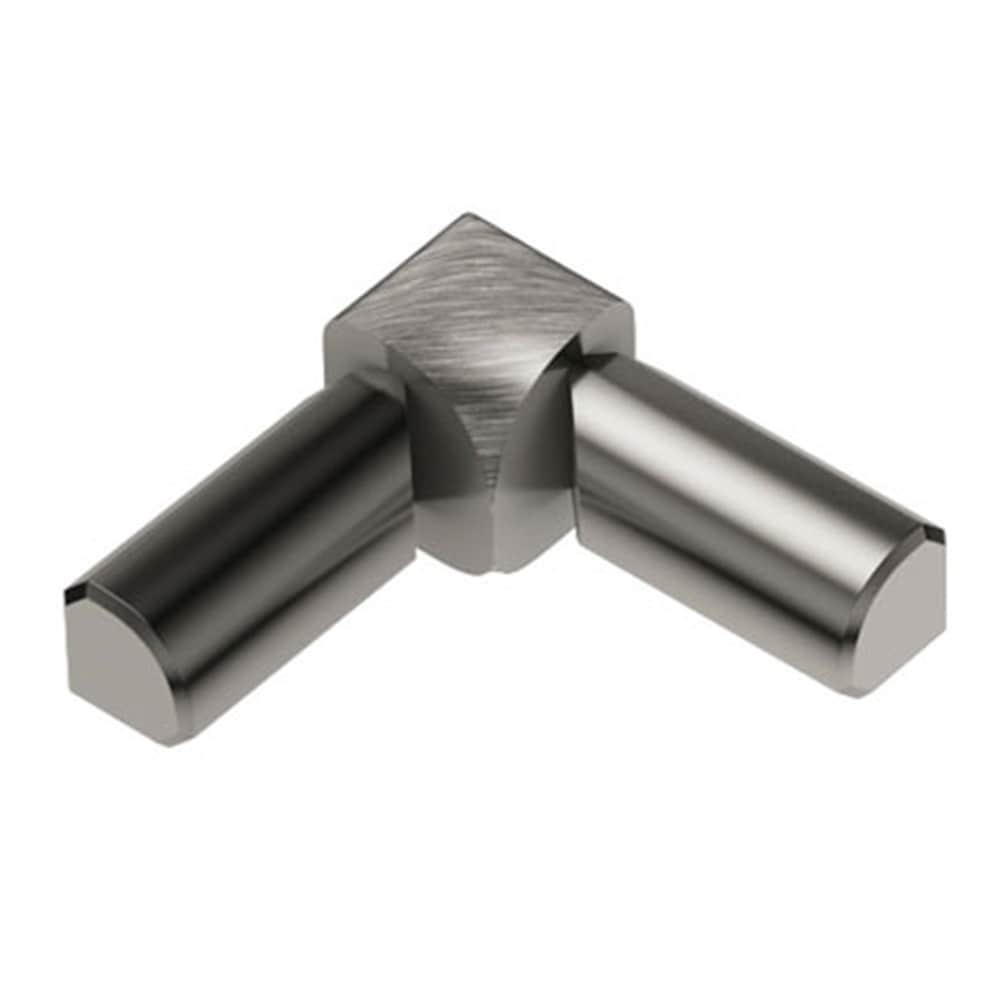 Schluter Systems I2L/RO80ATGB Rondec 0.313-in W x 1-in L Brushed nickel anodized aluminum Aluminum Inside corner Tile Edge Trim