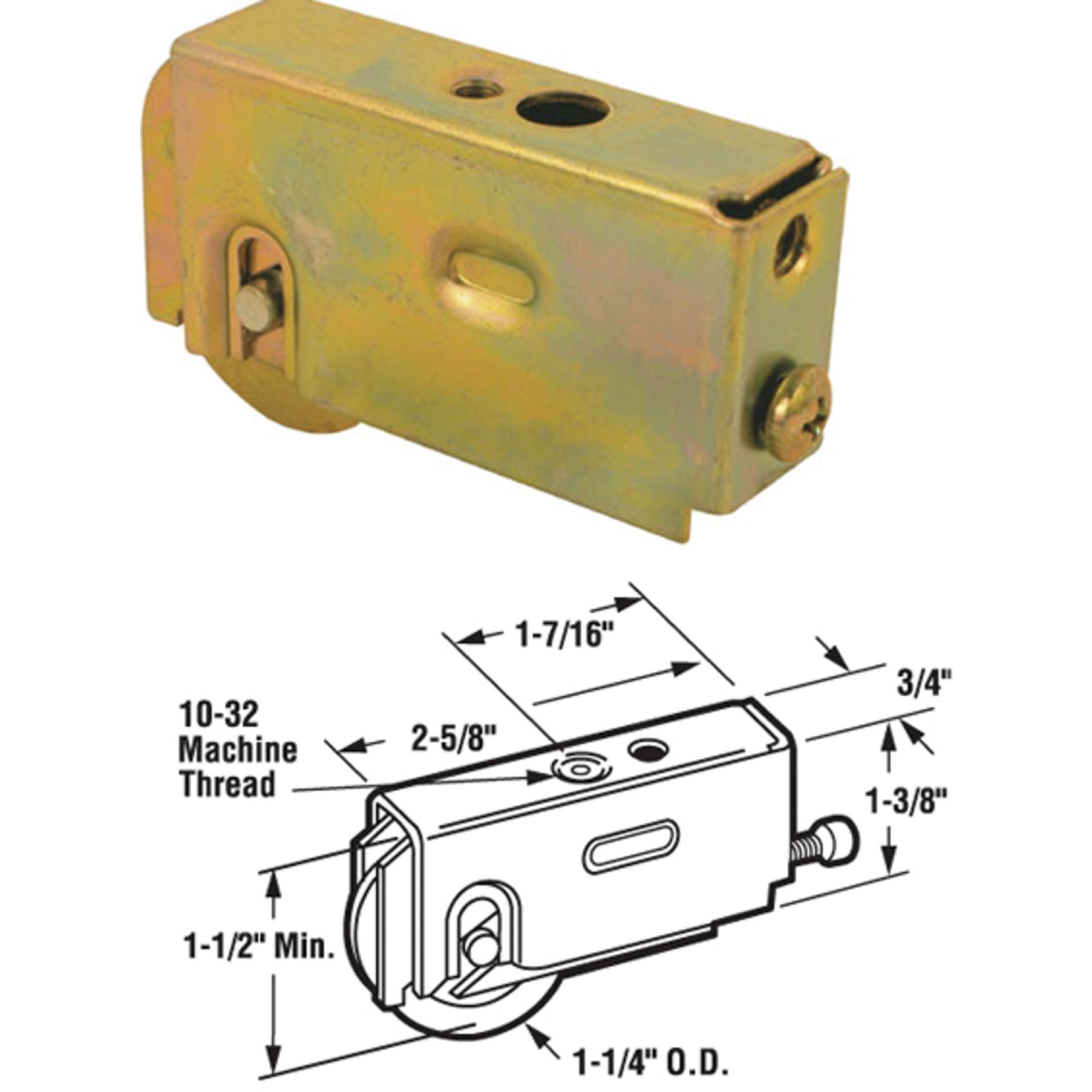 Ball 131476-CFA1 Sliding-Screen-Door-Rollers-Assem - View #2