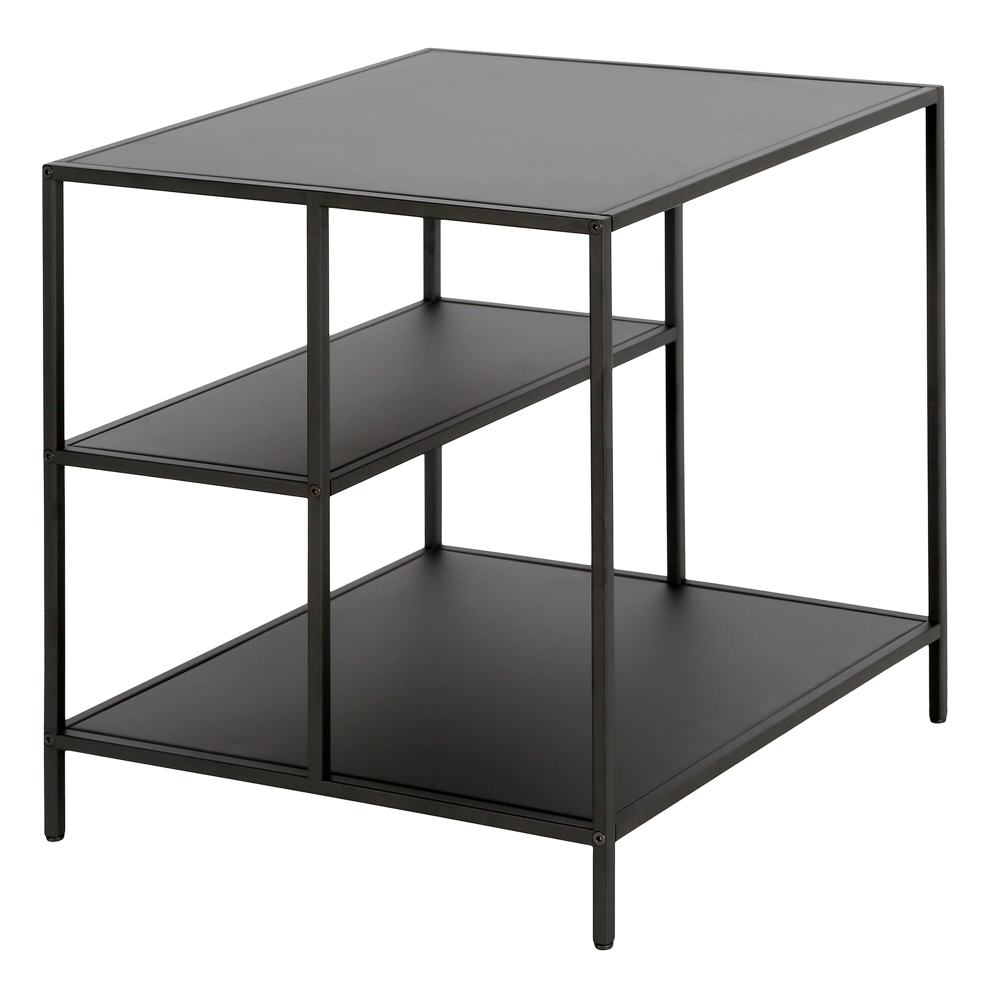 Hailey Home ST1001 Winthrop 20-Inches W x 22-Inches H Blackened Bronze Metal Square Modern End Table Assembly Required