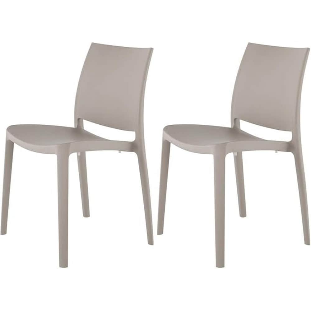 Lagoon Sensilla 4-Piece Stackable Gray Dining Chair Set