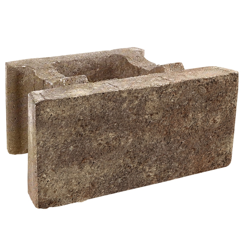 Pavestone 77178.WGWB 8-in H x 18-in L x 12-in D Brown Concrete Retaining wall block