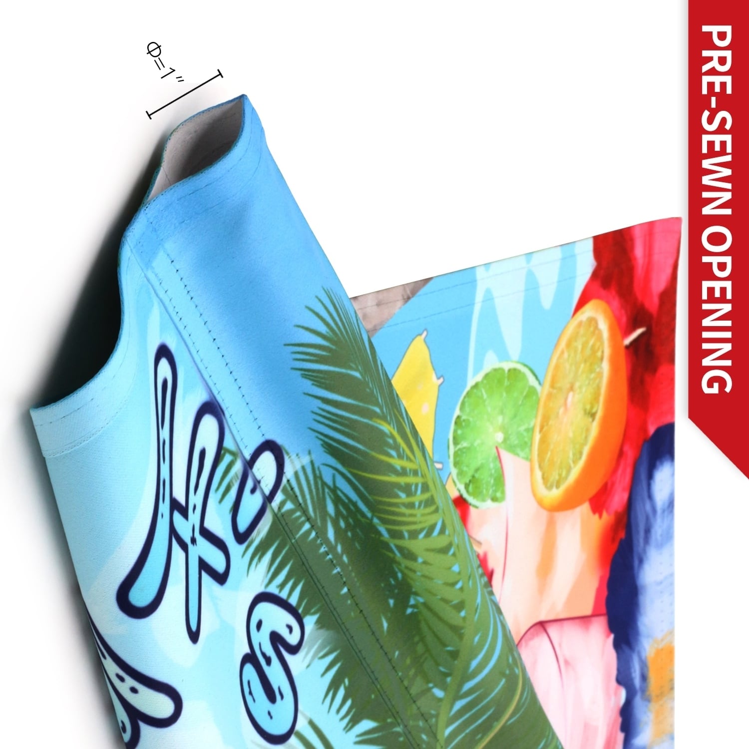 Multicolor Polyester Holiday Garden Flag with Sleeve