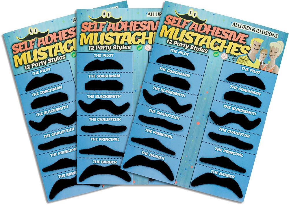 Trademark Innovations MUSTACHE-36BL Small Polyester 1920S Halloween Costume