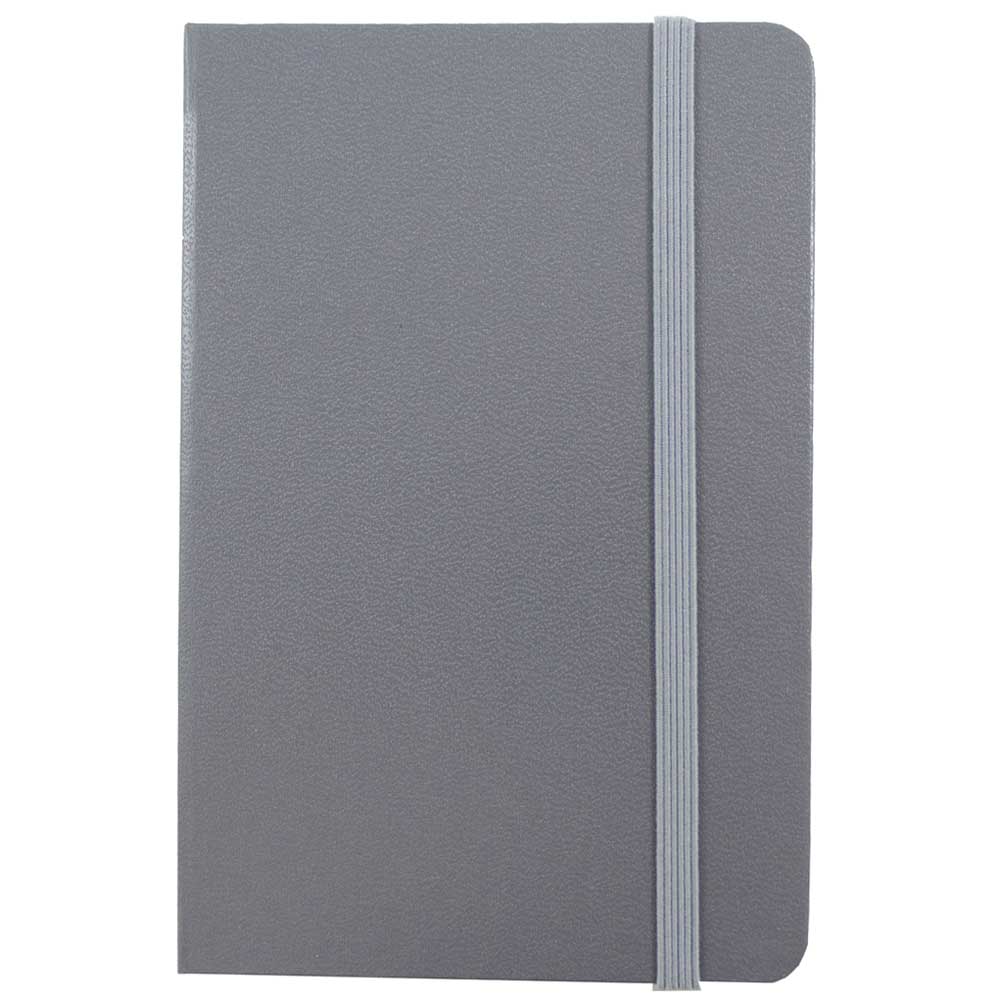 JAM Hardcover Notebook with Elastic Band, 1/Pack, Black, Small, 3 3/4 x 5  5/8, 100 Lined Sheets 