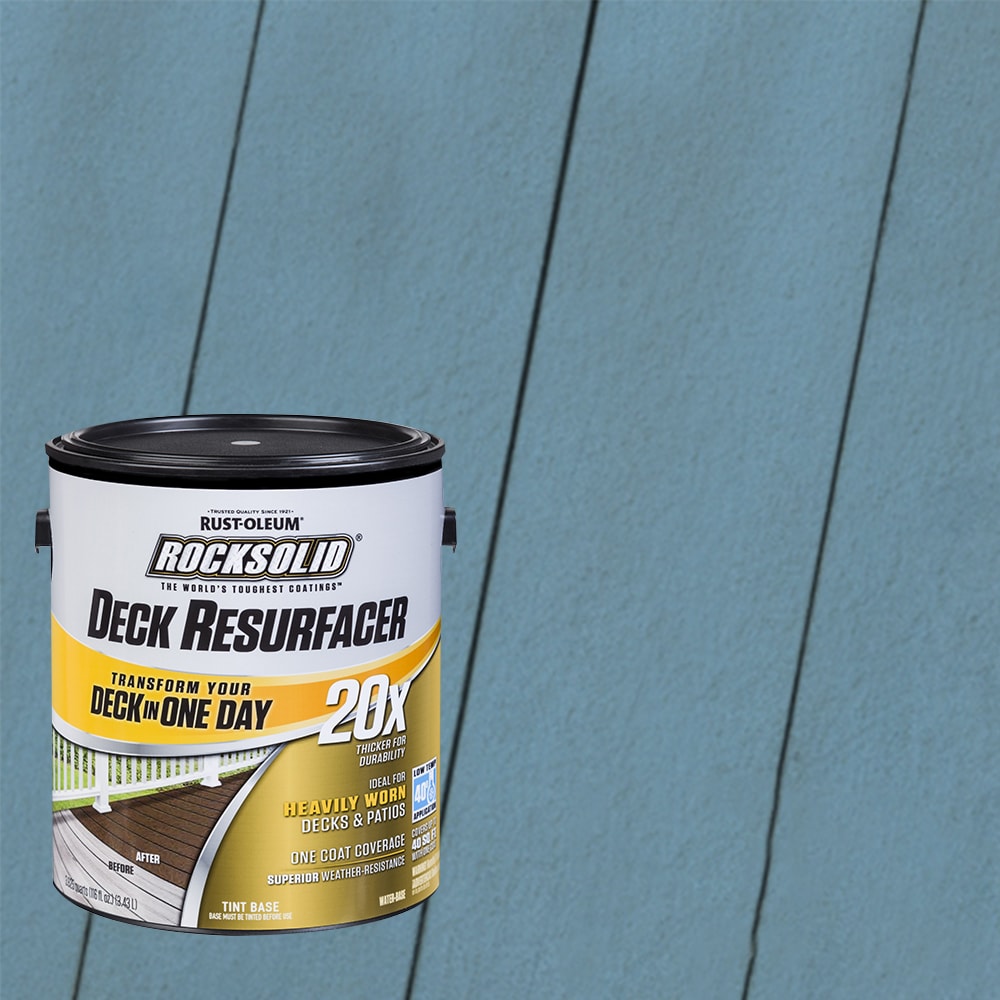 Rust-Oleum 319397T RockSolid 20X Deck Resurfacer Pre-Tinted Porch Solid Exterior Wood Stain and Sealer in One ( 1-gallon )