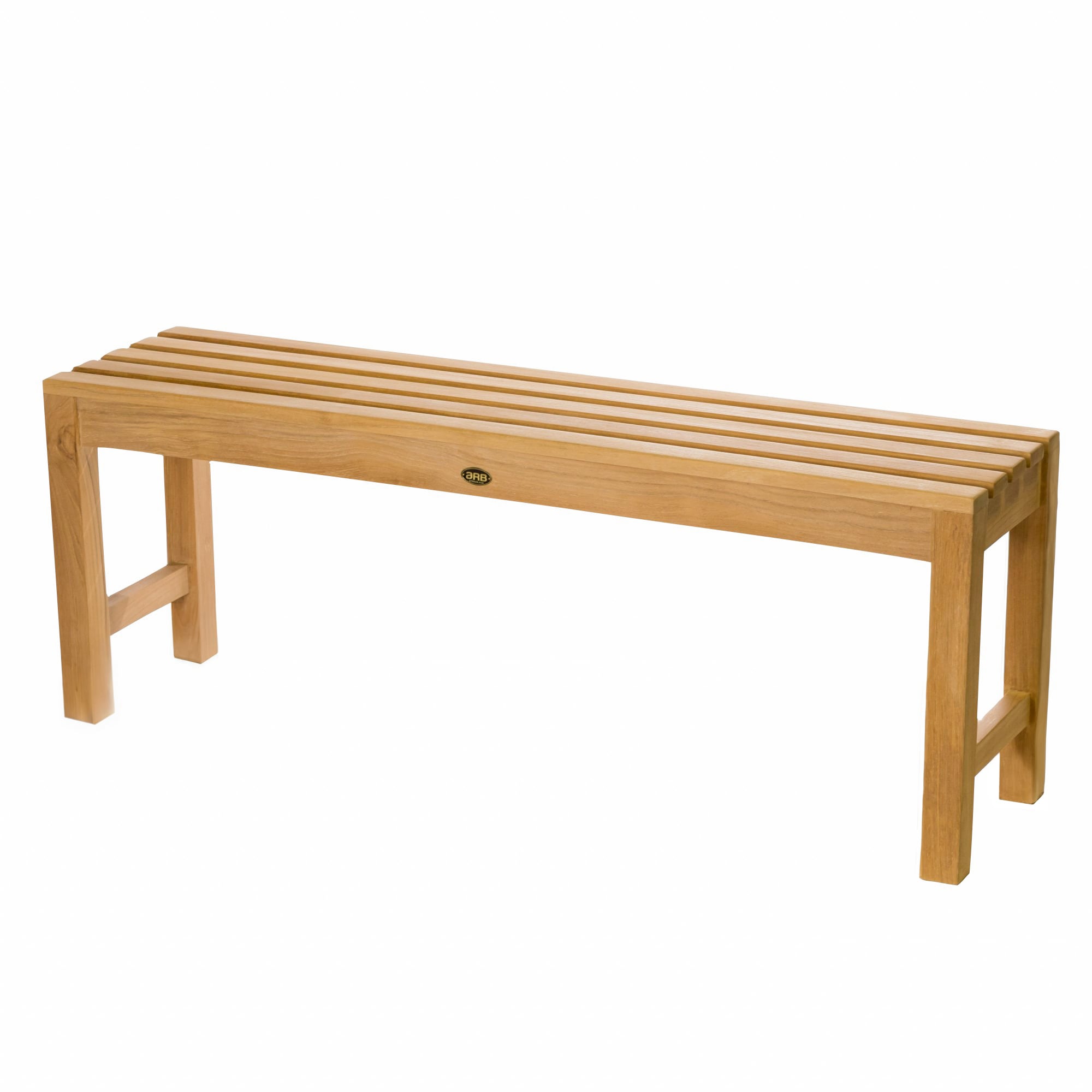 ARB Teak & Specialties BEN518 Natural Teak Freestanding Shower chair ADA Compliant
