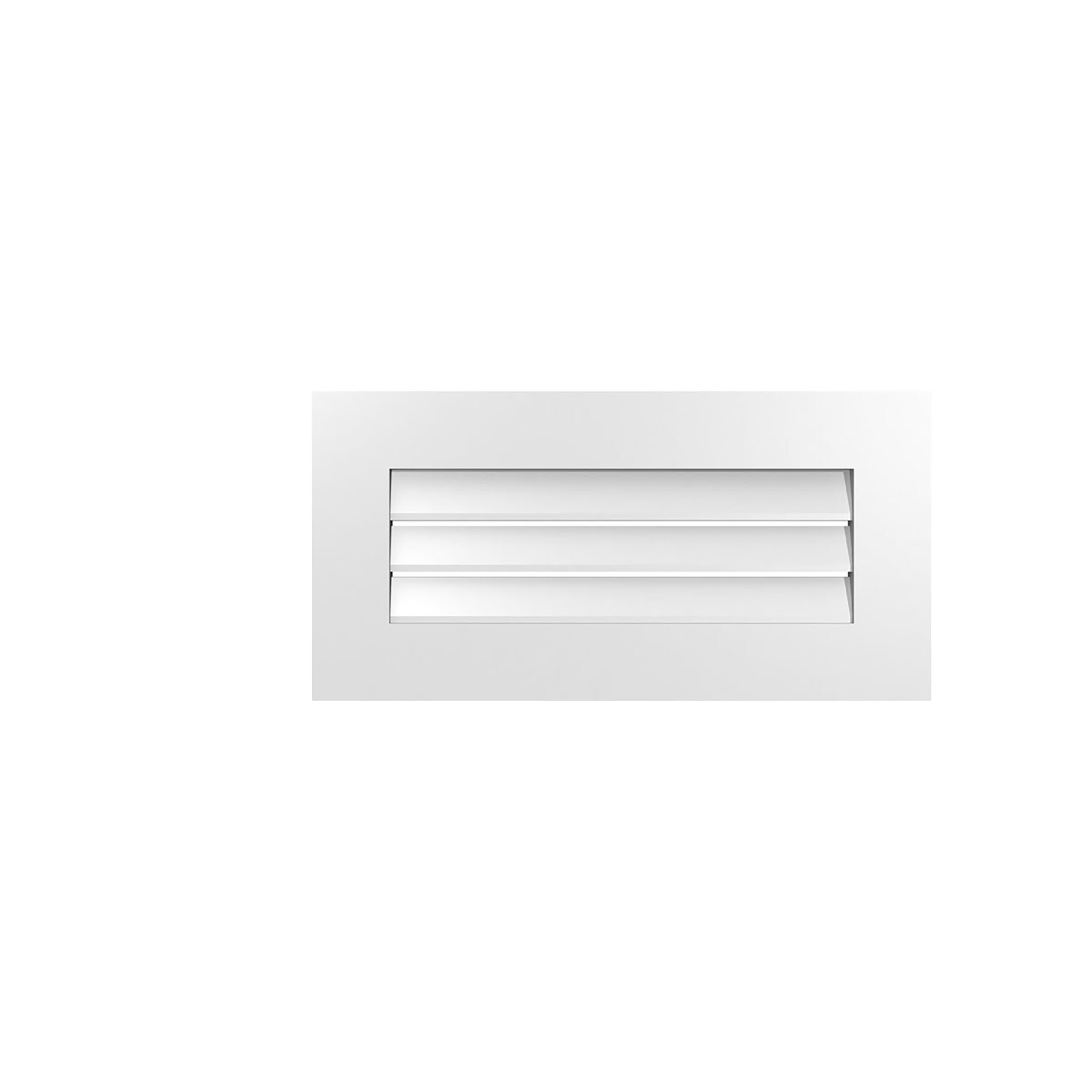 Ekena Millwork GVPVE28X1401SF 28-Inches x 14-Inches Off-white Rectangle PVC Gable Louver Vent