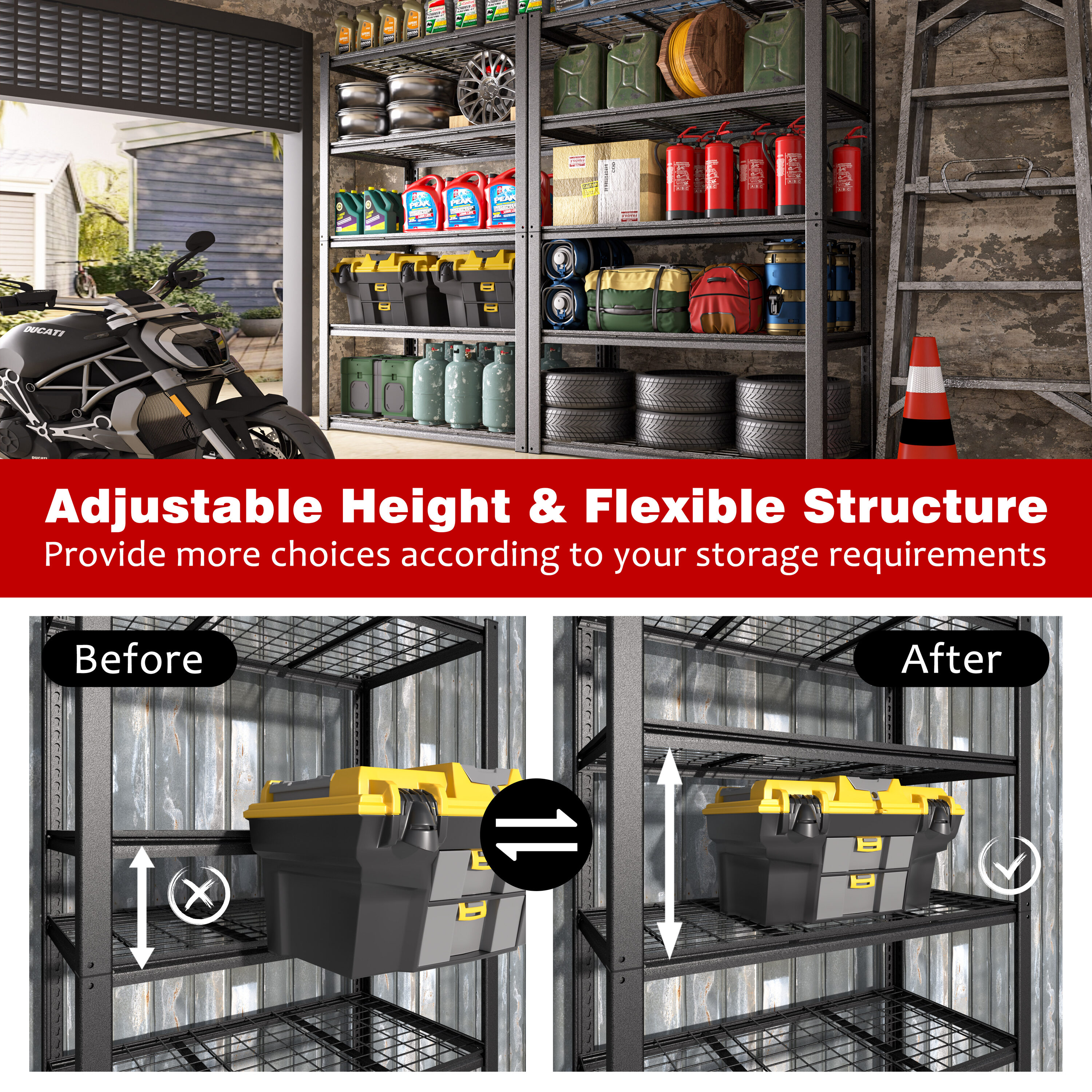 VEIKOUS HP1105-01 Free-Standing-Shelving - View #4
