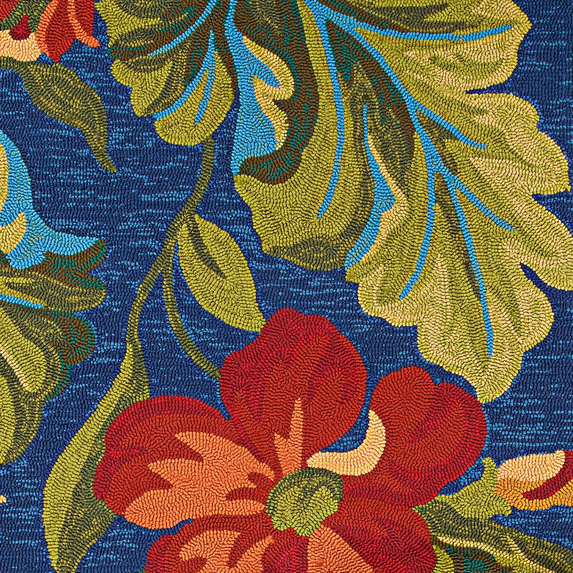 Covington Handmade Floral Synthetic 2'x4' Multicolor Area Rug