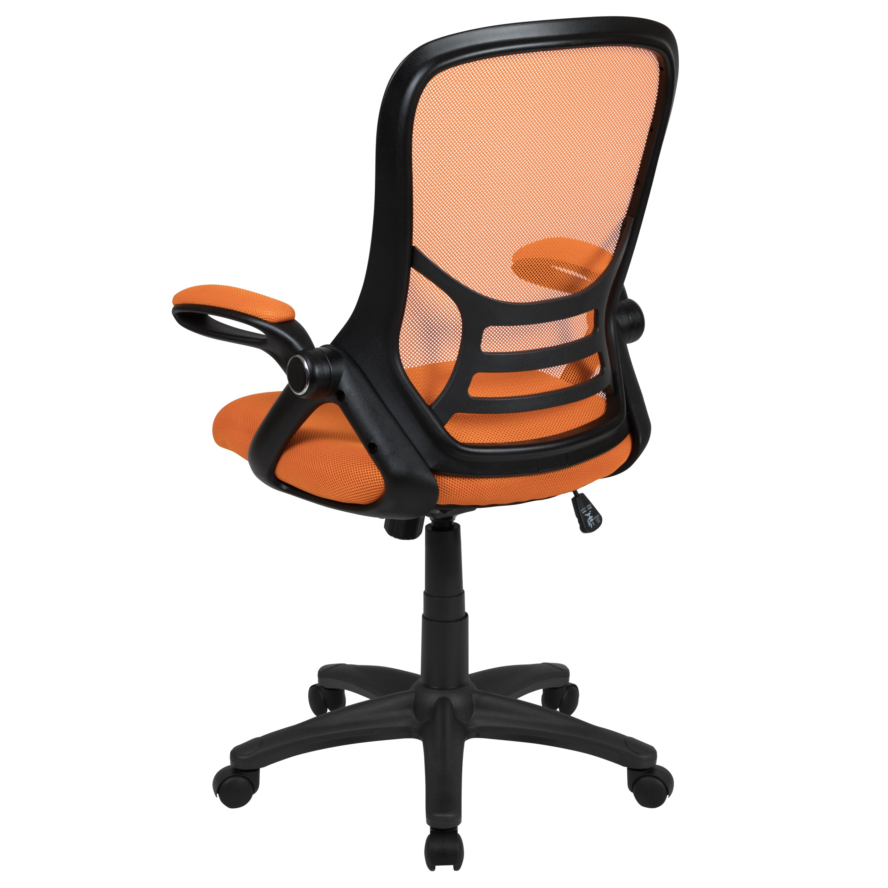 High Back Orange Mesh Ergonomic Swivel Office Chair with Adjustable Arms