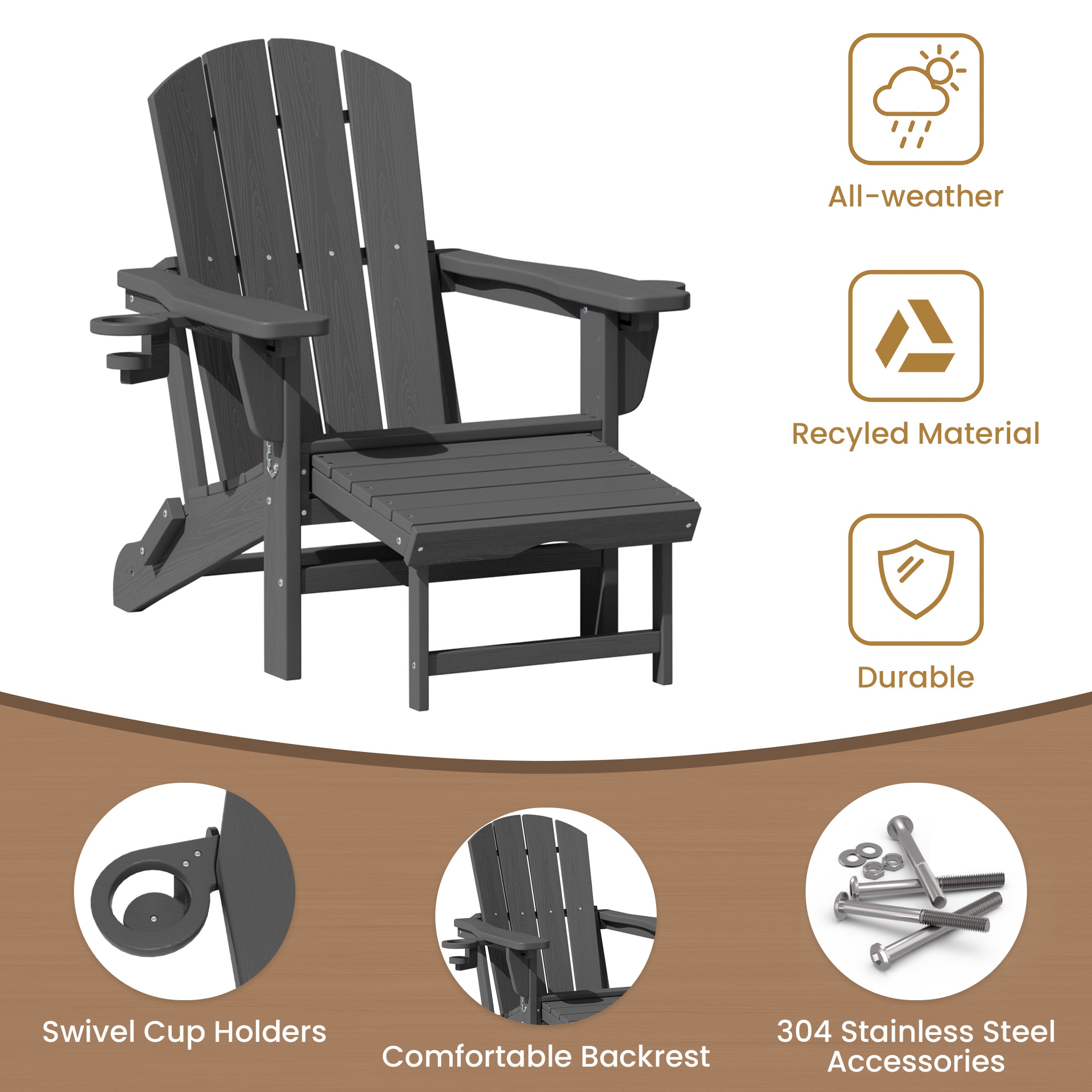 VOUA AK-CLGJ-GY Patio-Chairs - View #6