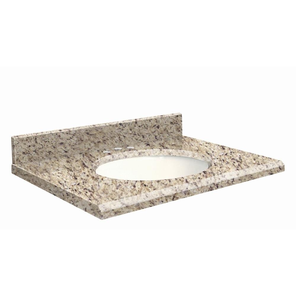 Transolid 37-in Giallo Ornamental Granite Single Sink Bathroom Vanity Top