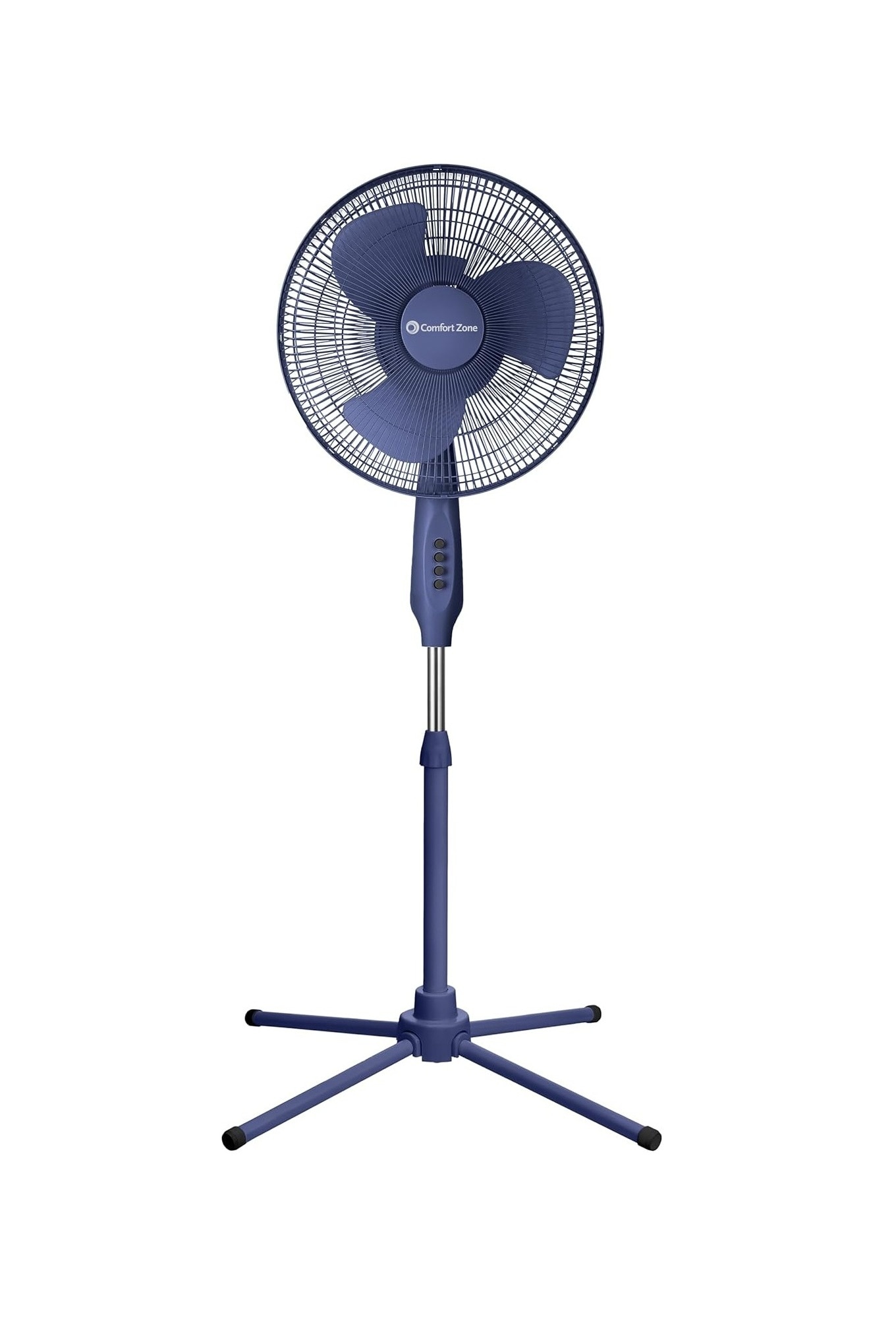 Comfort Zone  16 Inch Oscillating Pedestal Fan in Blue