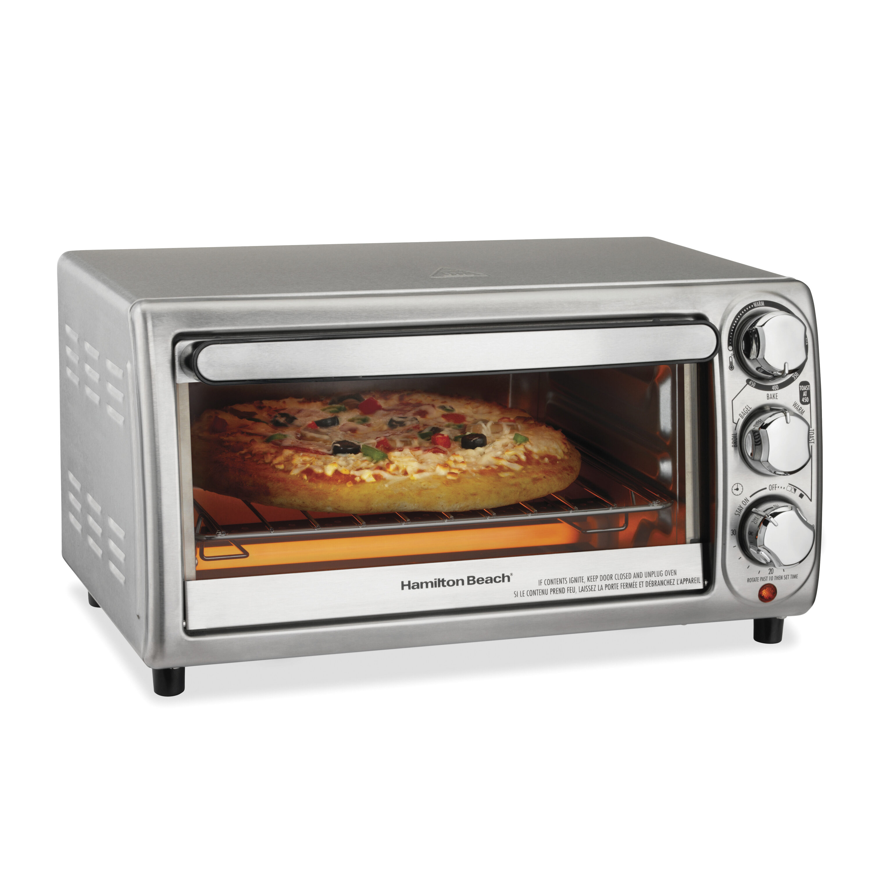 Hamilton Beach 31143 4 -Slice Stainless steel Toaster Oven Automatic Shut-Off