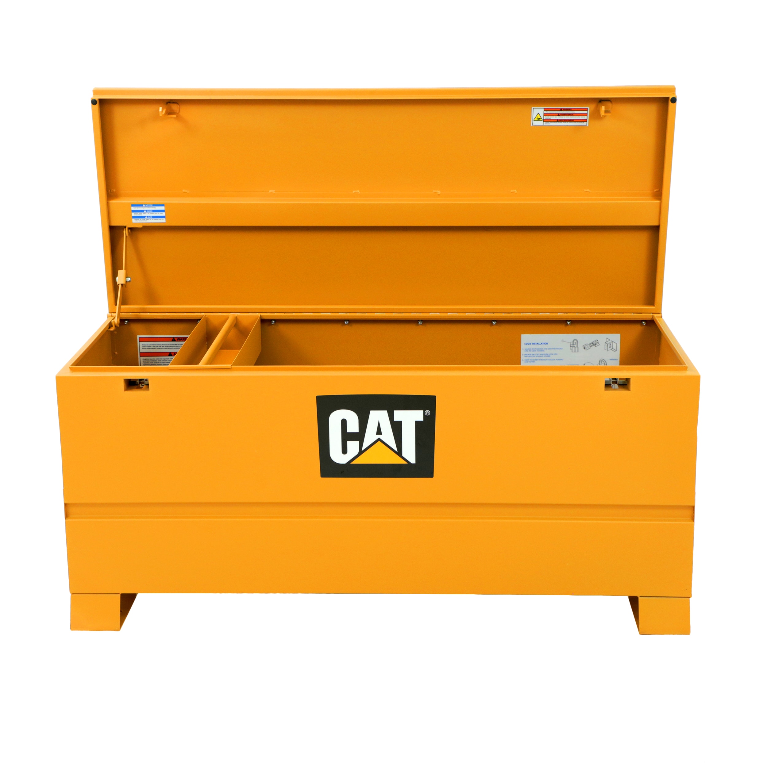 Cat Double Padlocked Jobsite Box 36-in W x 36-in L x 23.75-in H Orange  Steel Jobsite Box