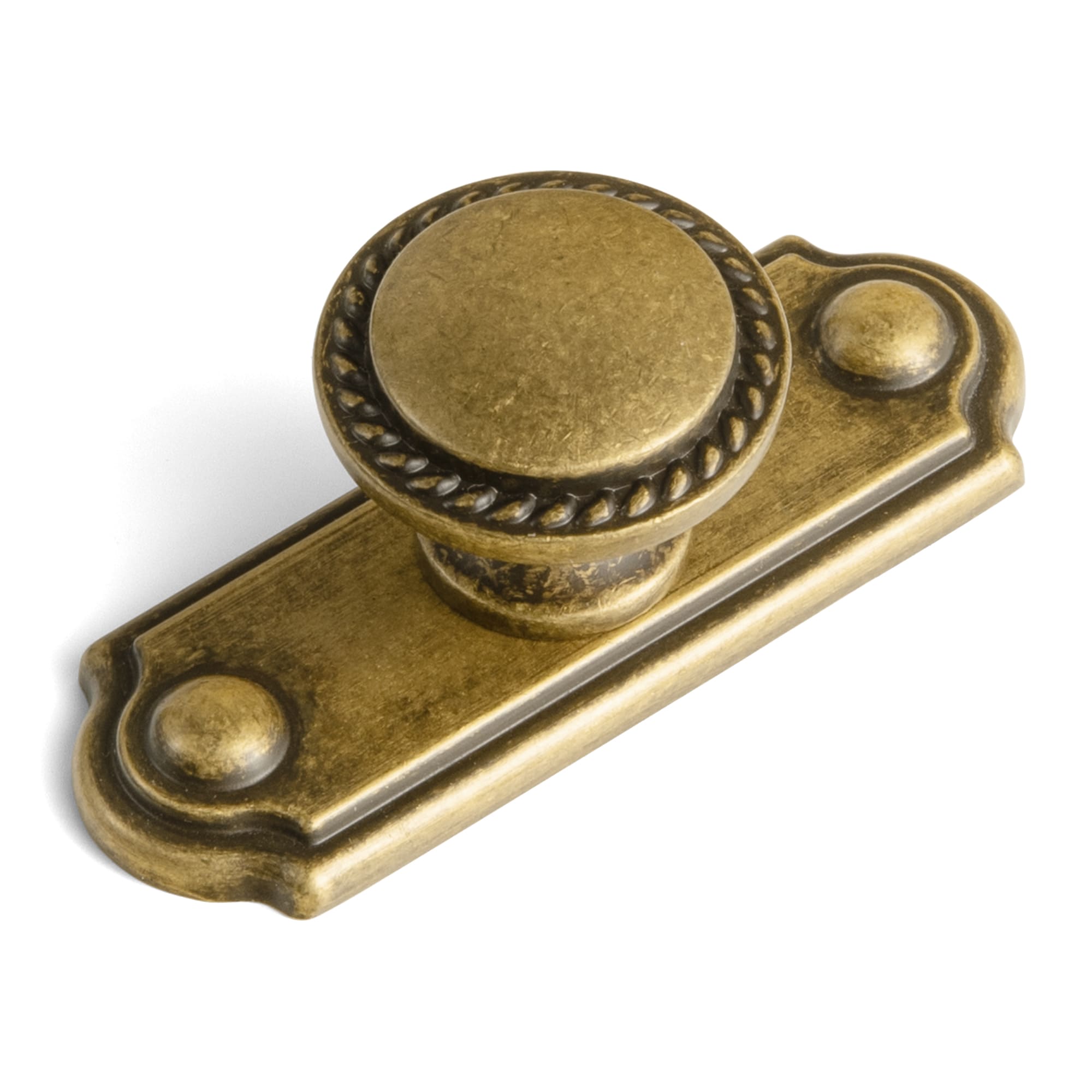 Miaokesen 1-1/5-in Antique Brass Mushroom Classic Cabinet Knob 6 -Pack