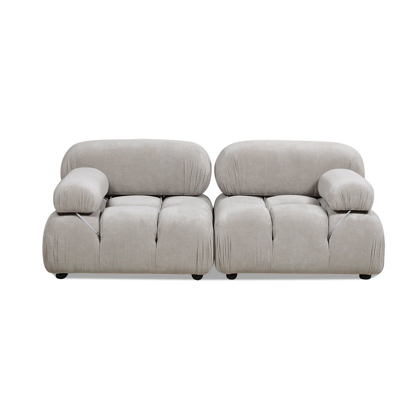 Jennifer Taylor Home 64260-2-MYG-MY Marcel 72.5-in Modern Pebble Gray 3 -seater Sofa