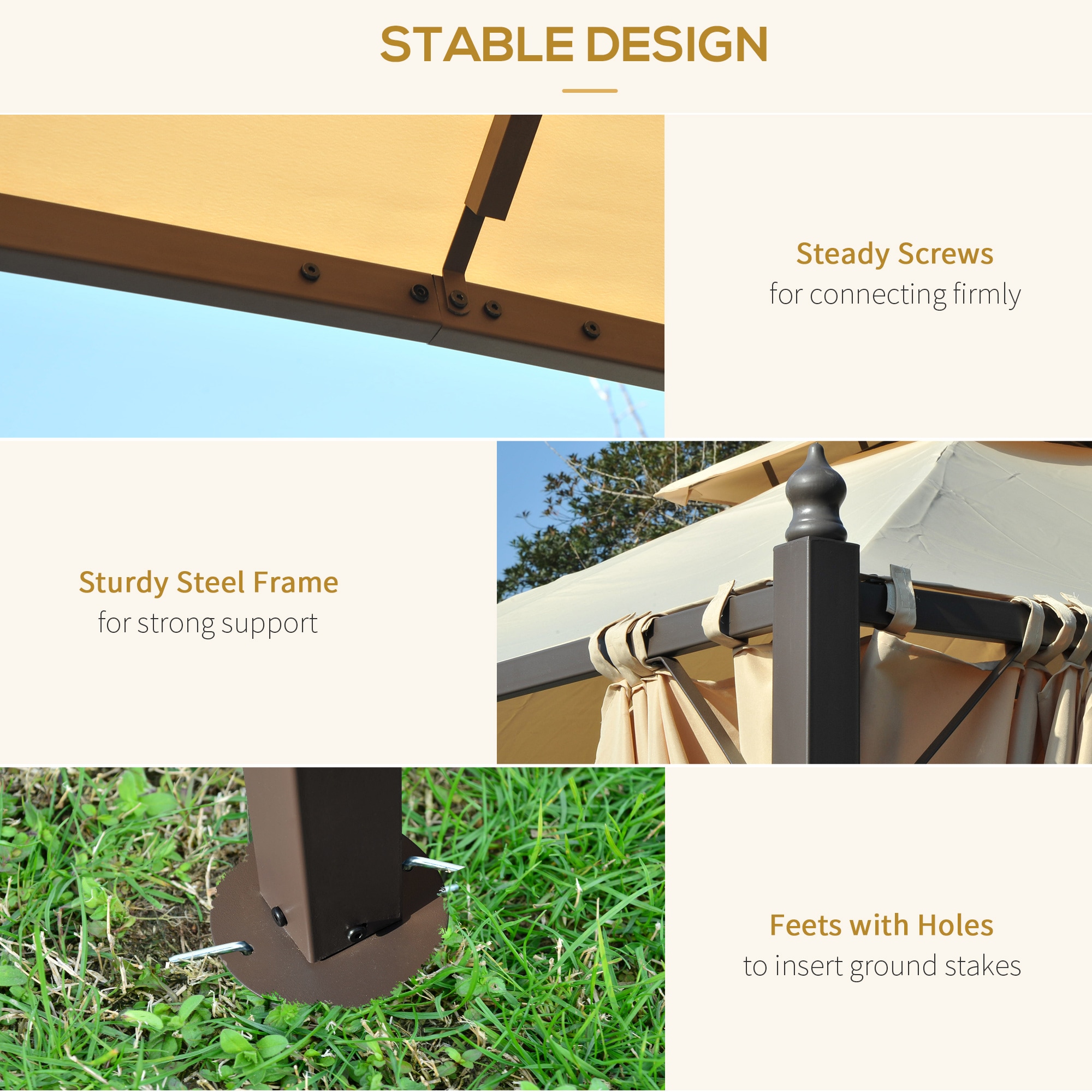 Outsunny 84C-033 Wood-Resin-Gazebos - View #8