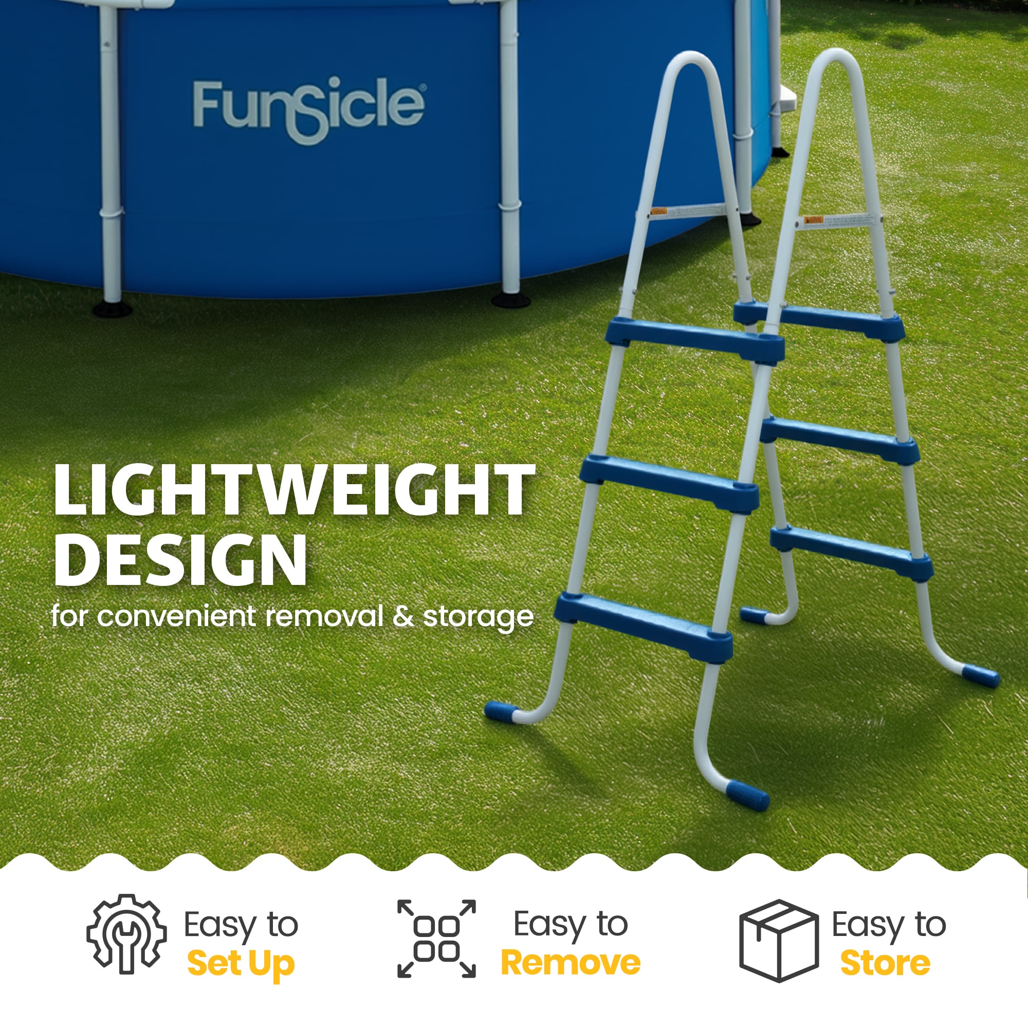 Funsicle P5436F000 Above-Ground-Pool-Lad-Steps - View #4