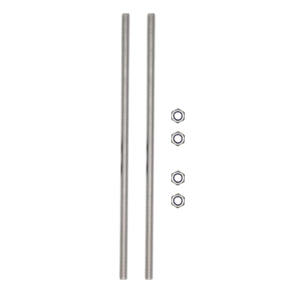 DYRCJ M8x250mm Fully Threaded Rod Studs 304 Stainless Steel Right Hand Threads 2 Pack with Locknuts for Anchor Bolts Clamps Hangers and U Bolts #LDY0813G196