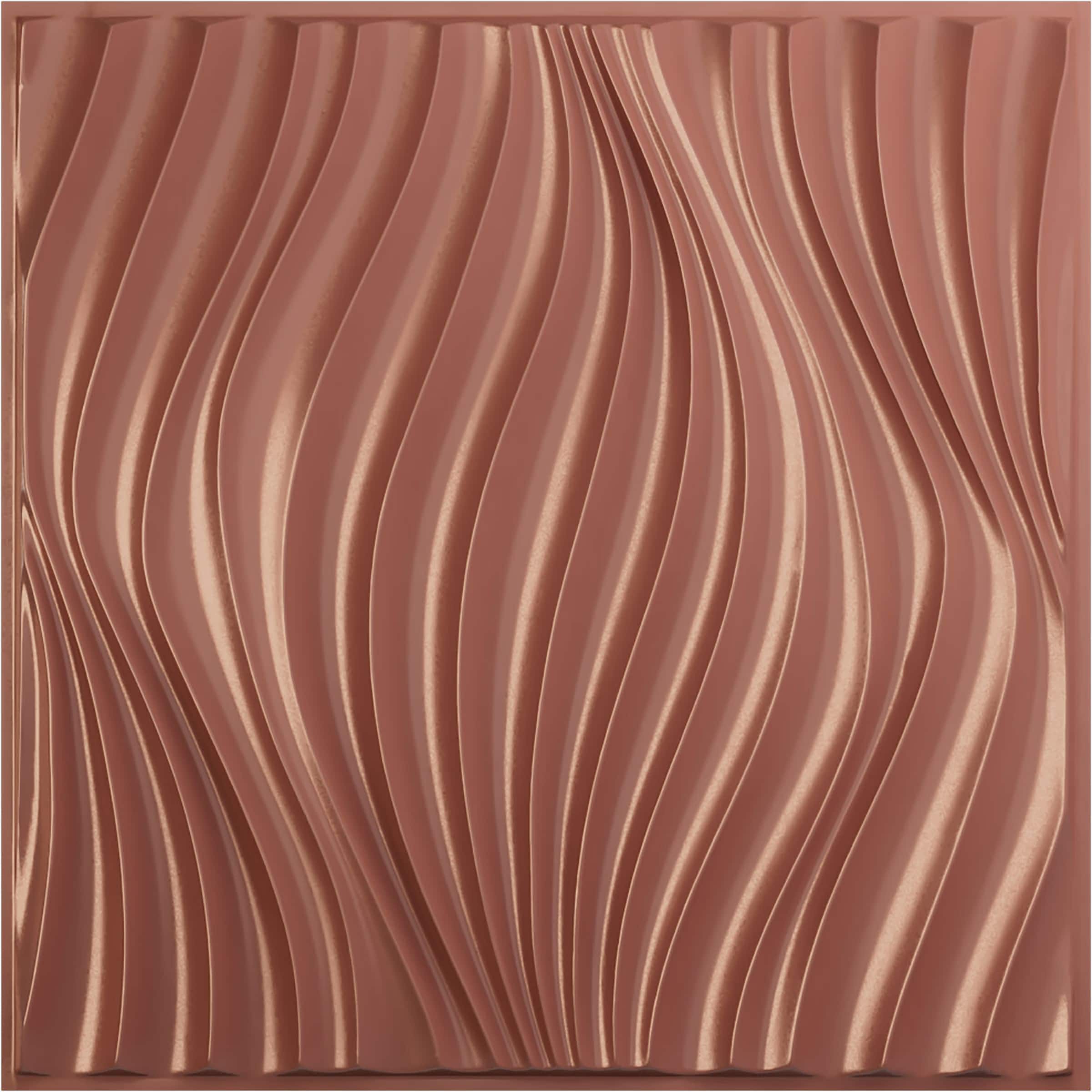 Ekena Millwork WP20X20BWFCP-CASE-12 19-5/8-in x 19-5/8-in Embossed Paintable/Stainable Pink PVC Wall Panel ( 12 -Pack, Covers 32.04-sq ft )
