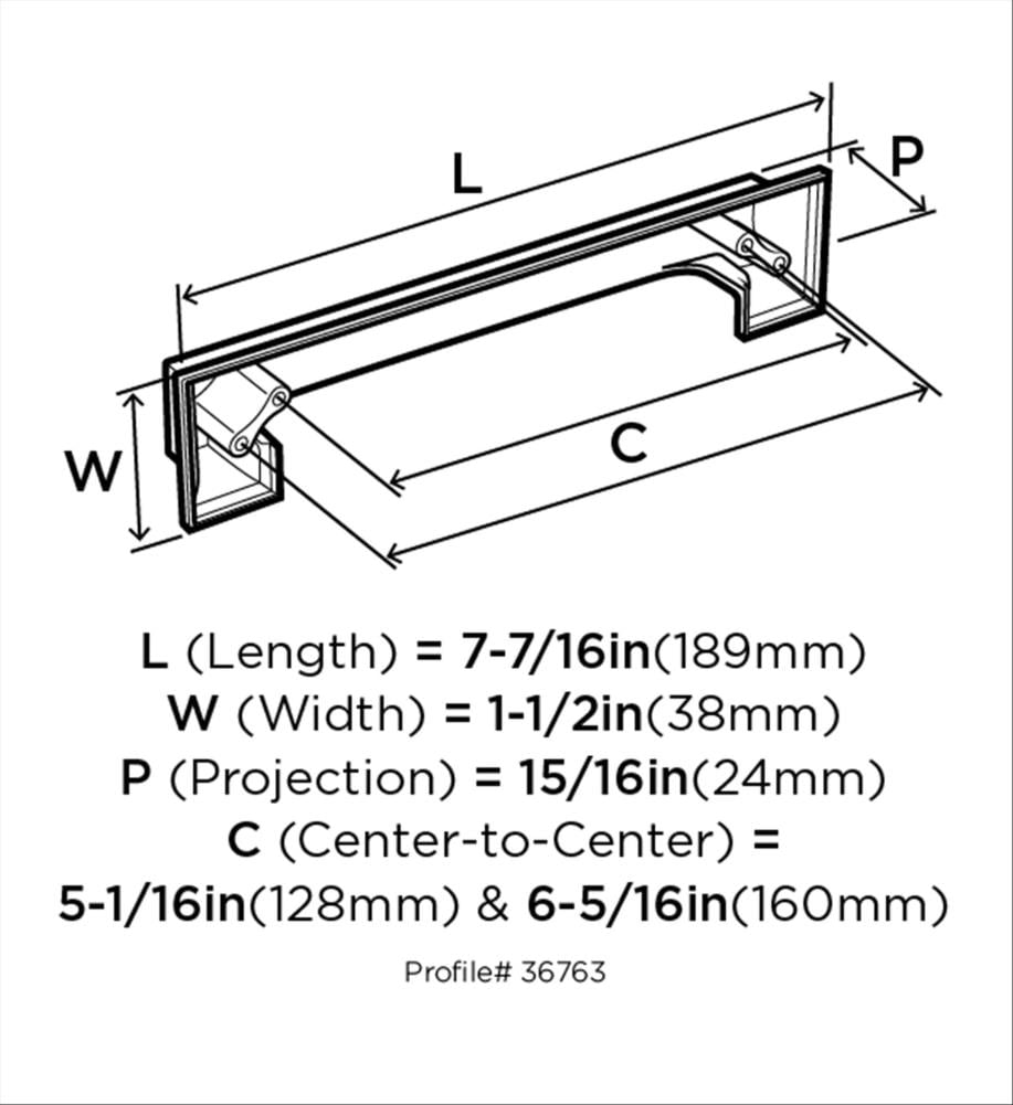 Amerock Appoint 5-1/16-in or 6-5/16-in (128Mm or 160mm) Center to ...