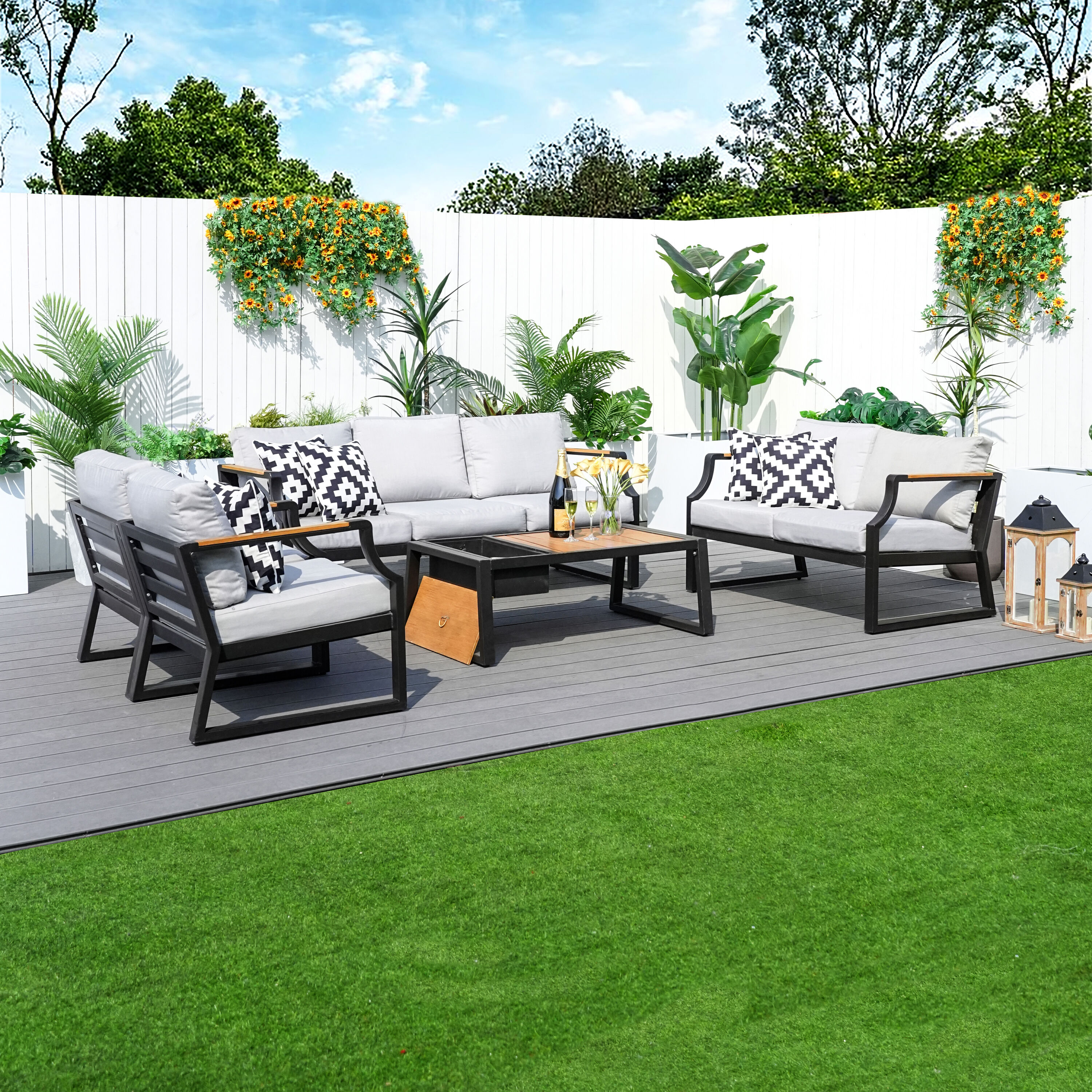 Moda Furnishings MOS-2102-B Patio-Conversation-Sets - View #5