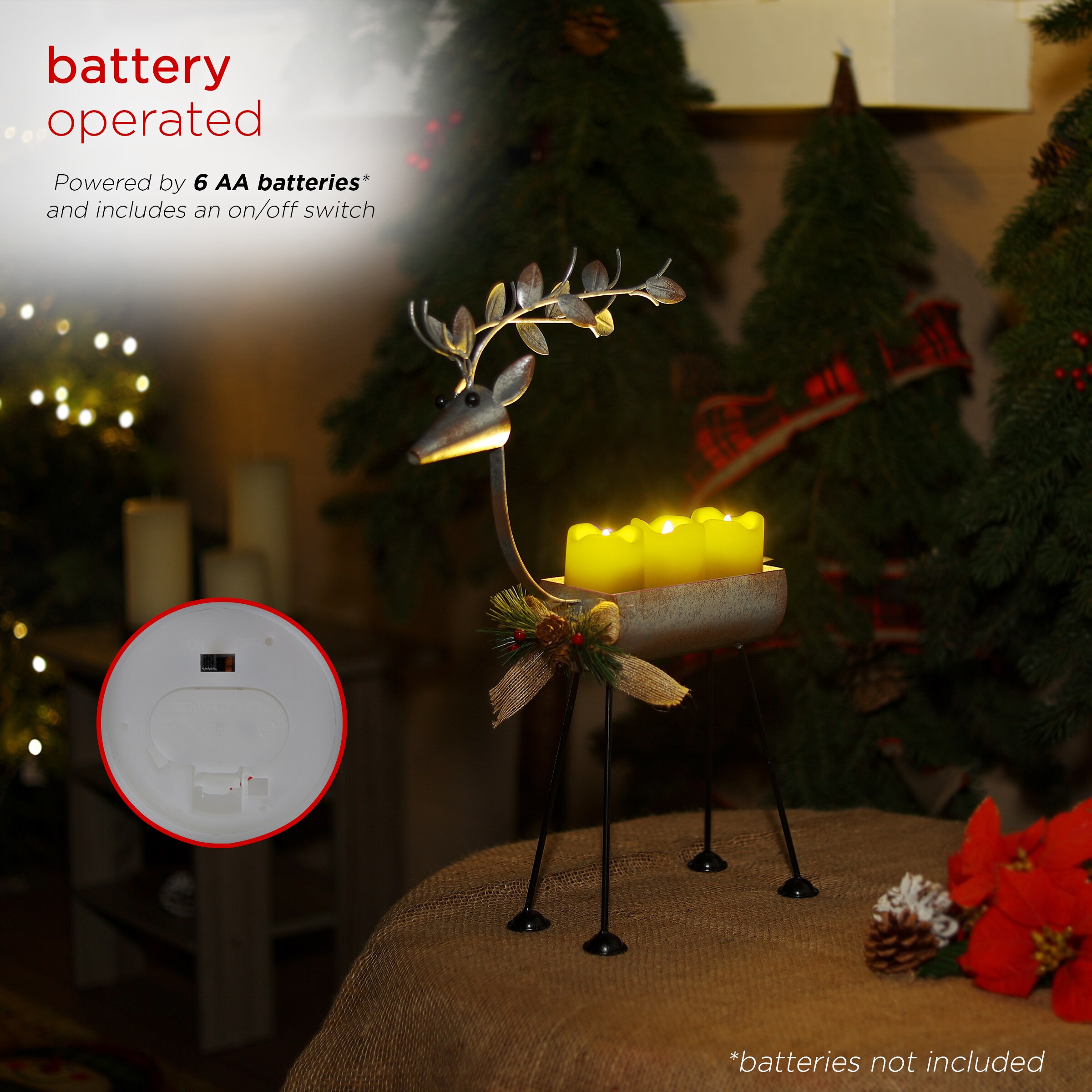 Alpine Corporation LJJ1550HH-TM Table-Christmas-Decorations - View #5