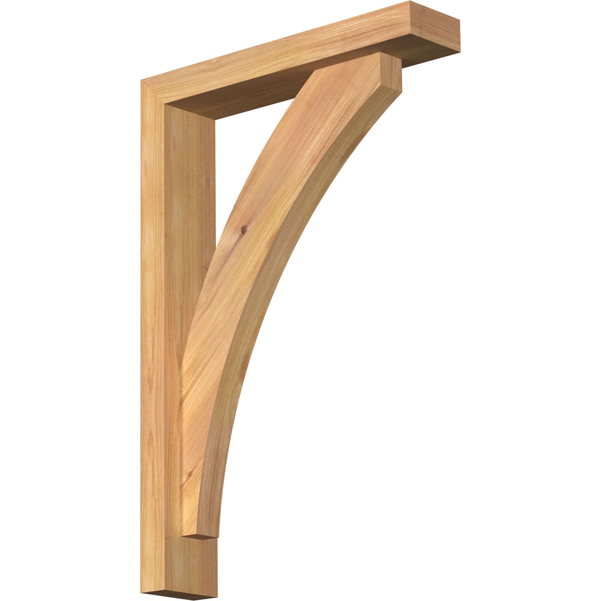 Ekena Millwork 1463910 Thorton Block Smooth Bracket with Offset Brace 3-1/2-in x 16-in x 24-in Western red cedar Brown Wood Standard bracket
