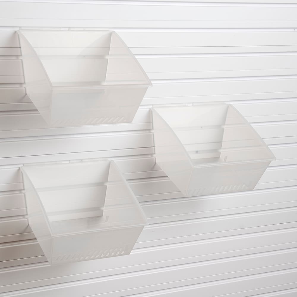 Flow Wall FBS-HB250-3C Medium Hard Bin 3 pack - Clear 3 -Piece 6-in Clear Plastic Multipurpose Bin