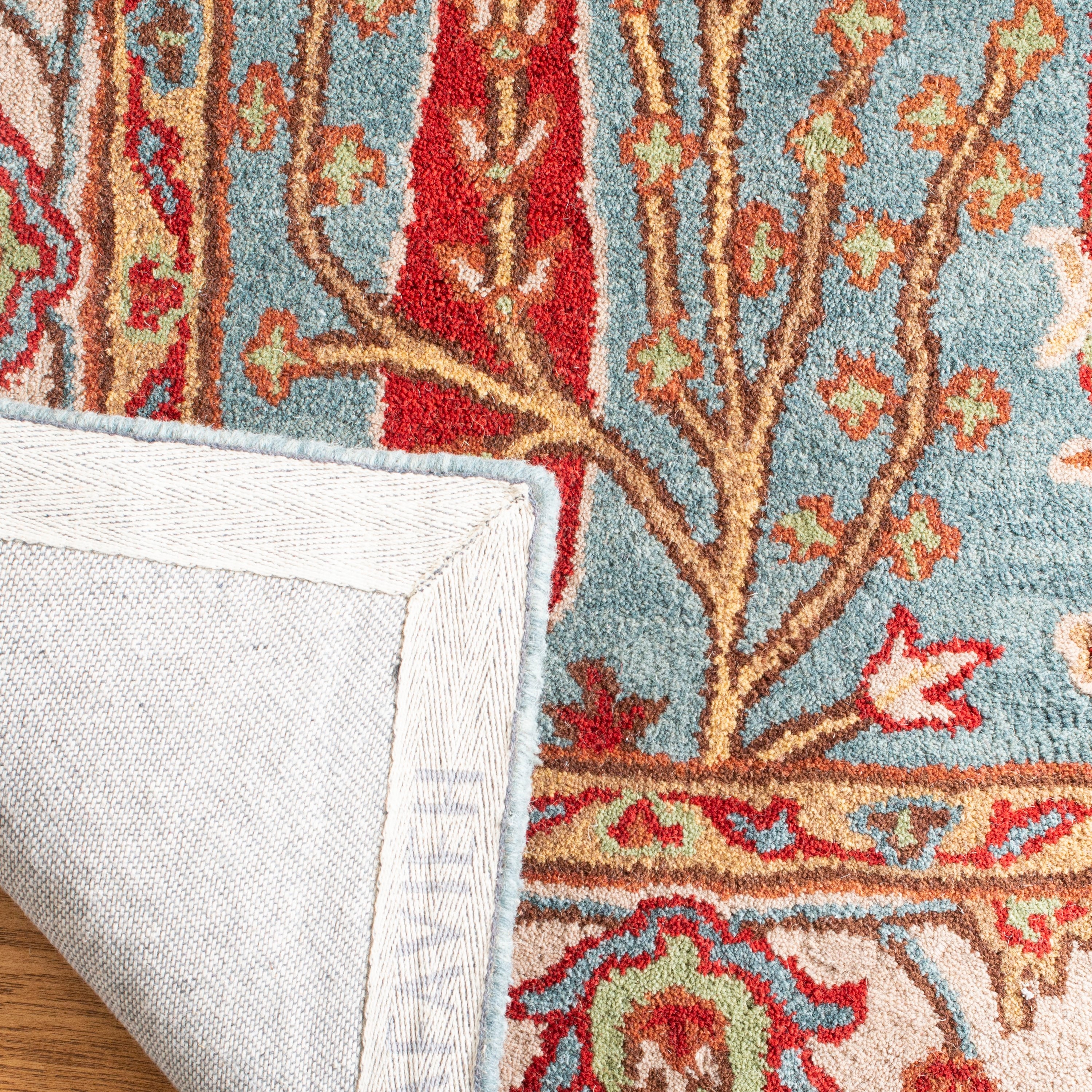 Handmade Blue Wool 9' x 12' Tufted Area Rug