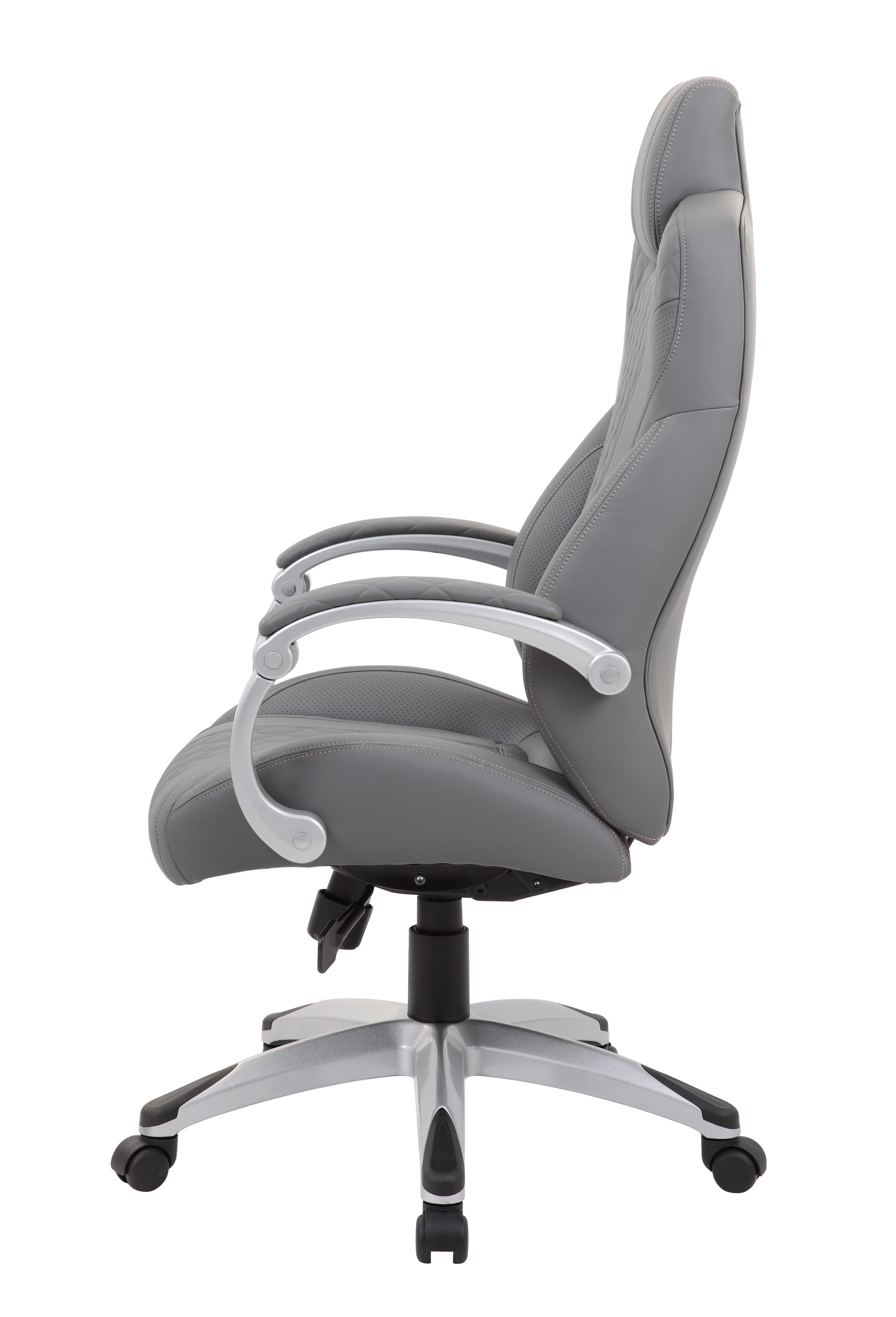 Posture executive leather outlet office chair grey