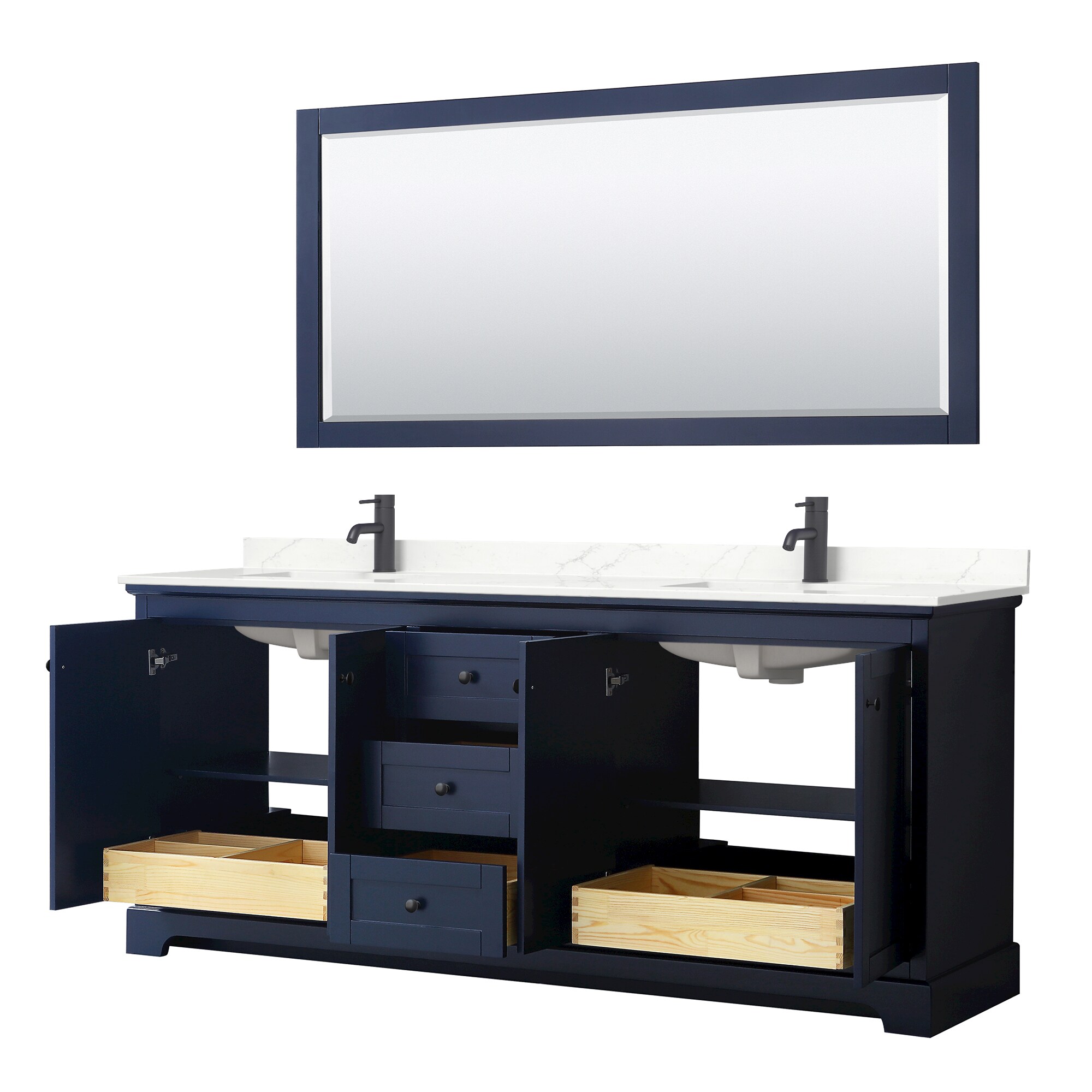 Wyndham Collection WCV232380DBBGTUNSM70 Bath-Vanity-Combo - View #3