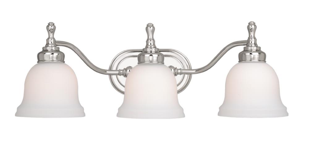 Cascadia Cologne 3-Light Chrome Transitional Vanity Light at Lowes.com