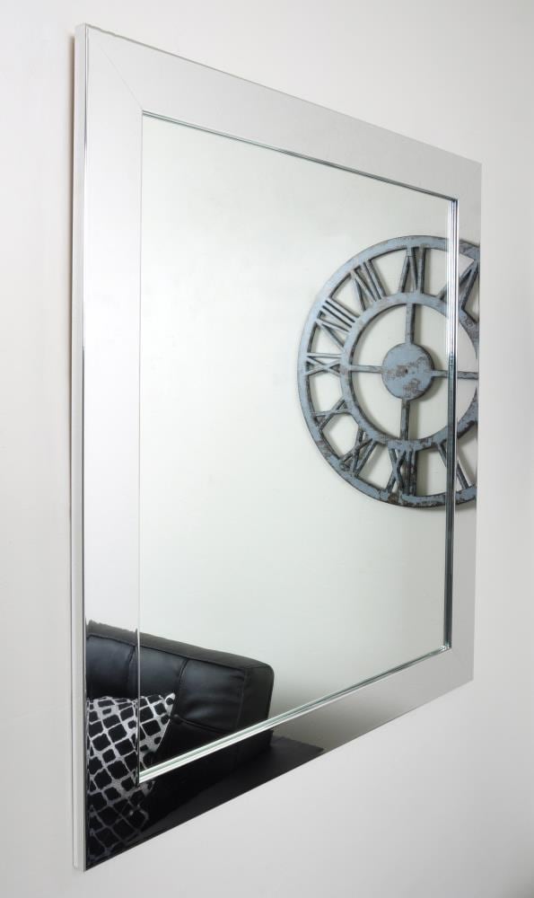 BrandtWorks BM015M2 32-Inches W x 36.0-Inches H Rectangle Chrome Framed Wall Mirror