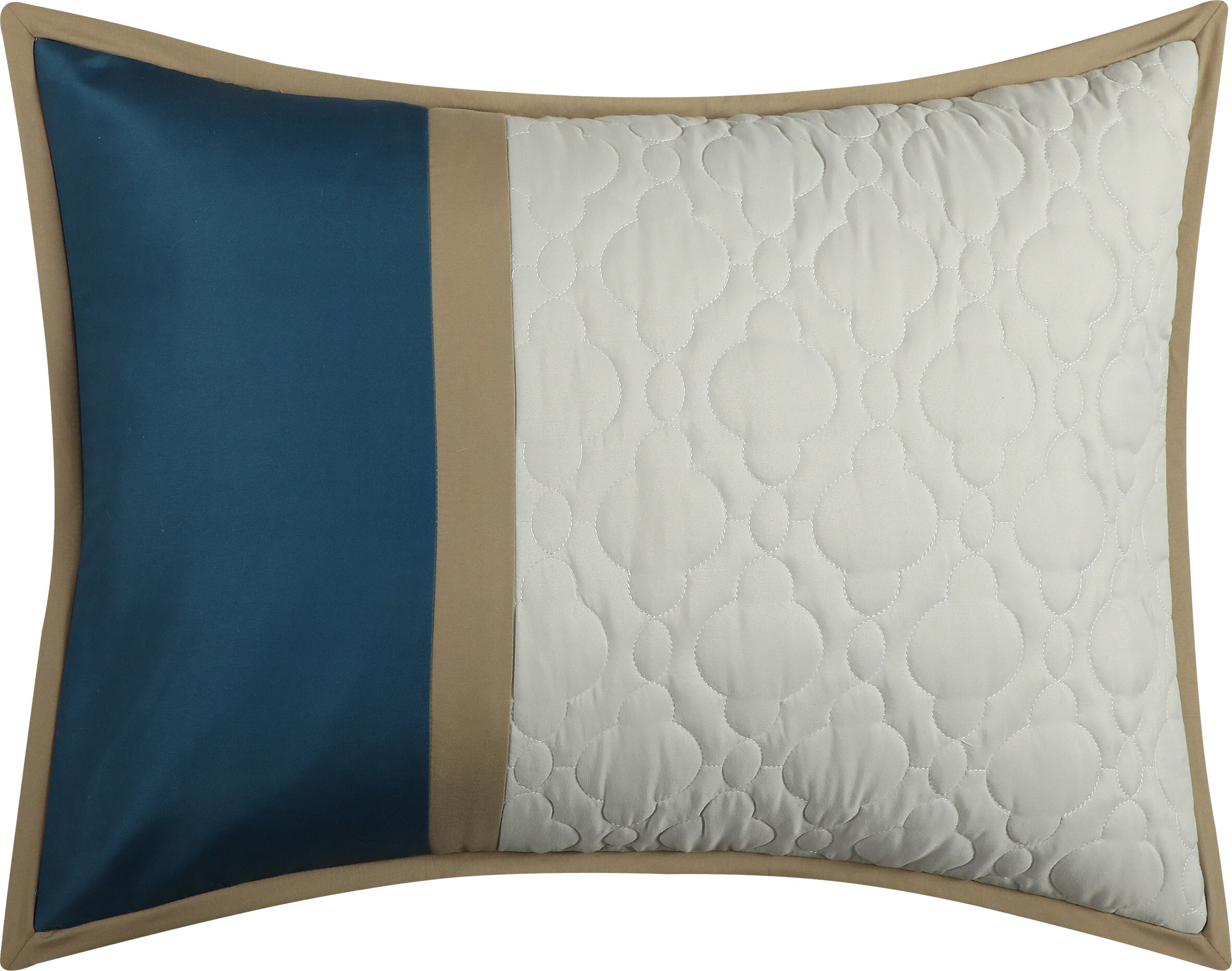Grand Avenue Reina 7-Piece Blue/Beige Queen Comforter Set in the