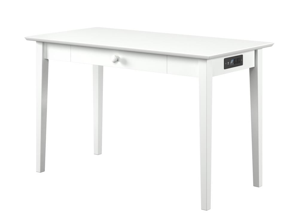 white mission style desk