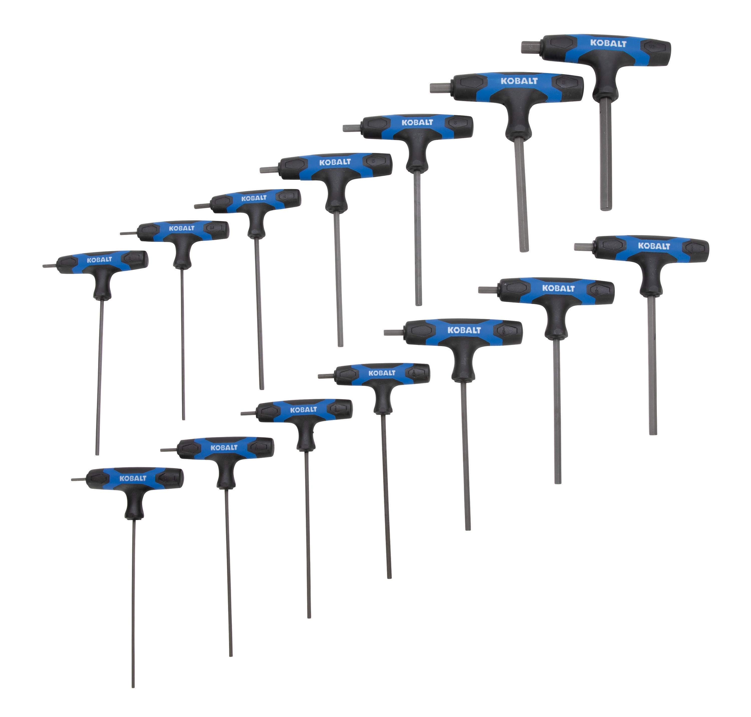 Kobalt 81729 T-Handle Standard (SAE) and Metric combination 14 -Pieces Hex key set
